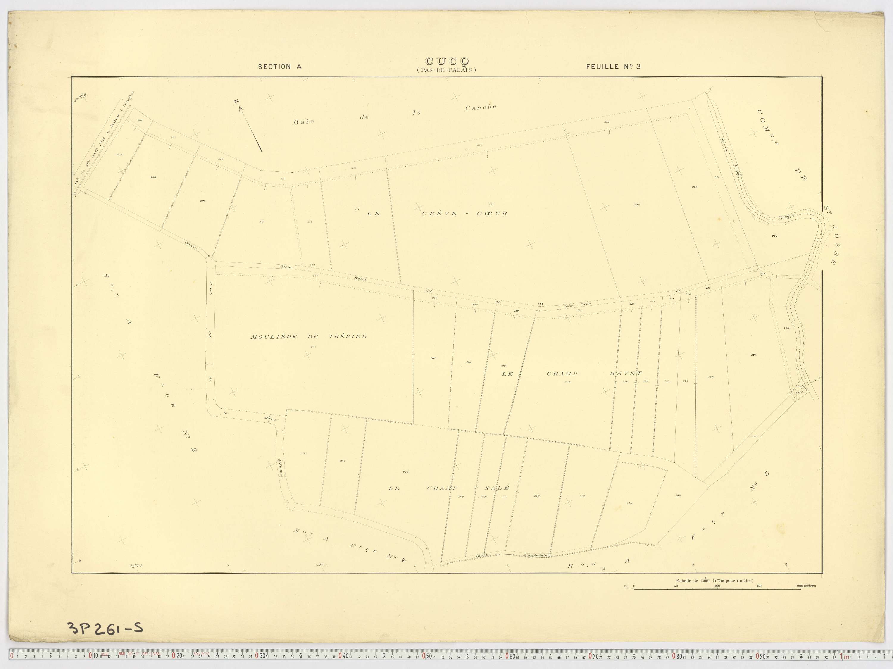 Cucq - Section A, feuille 3.