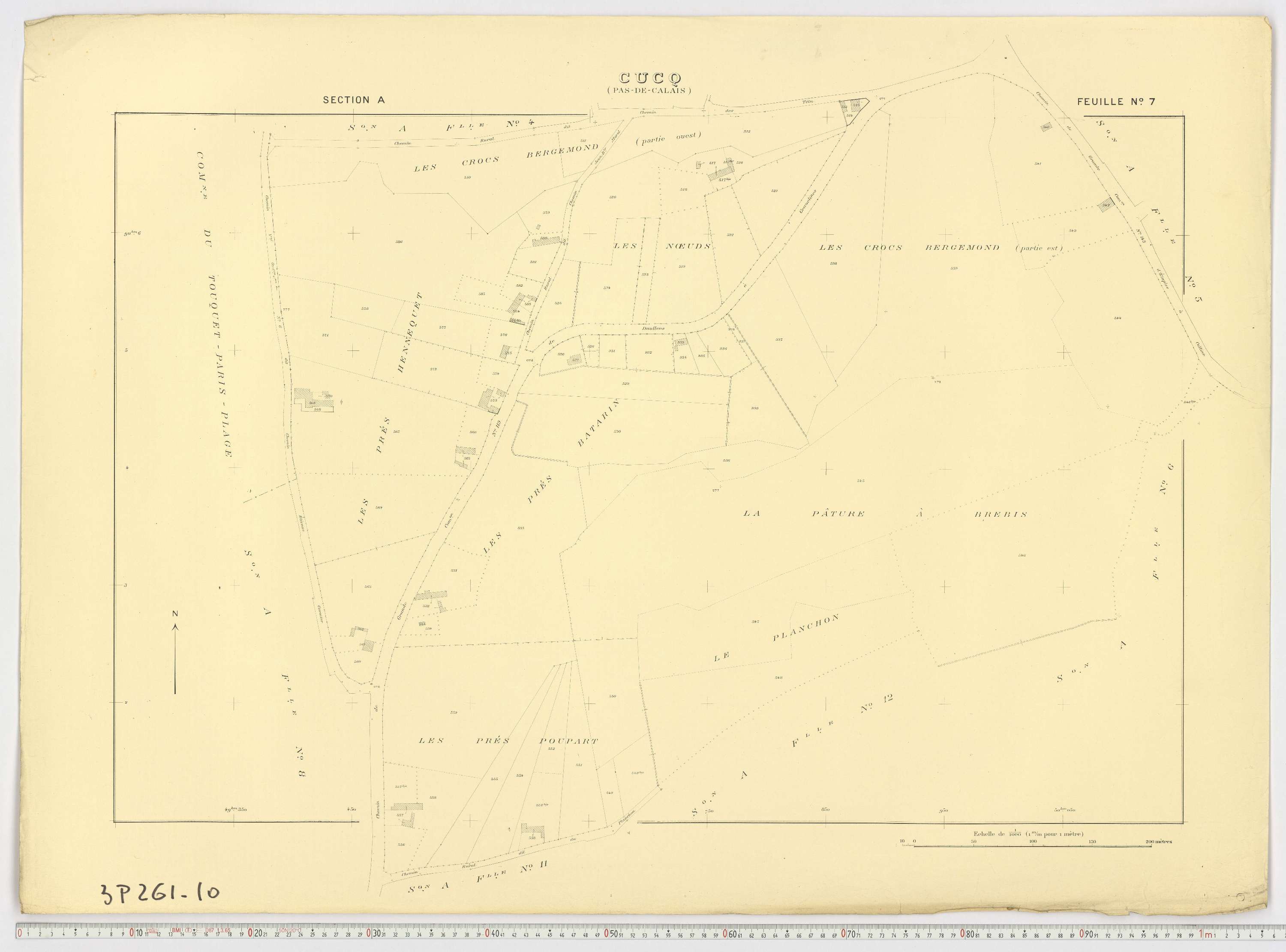 Cucq - Section A, feuille 7.