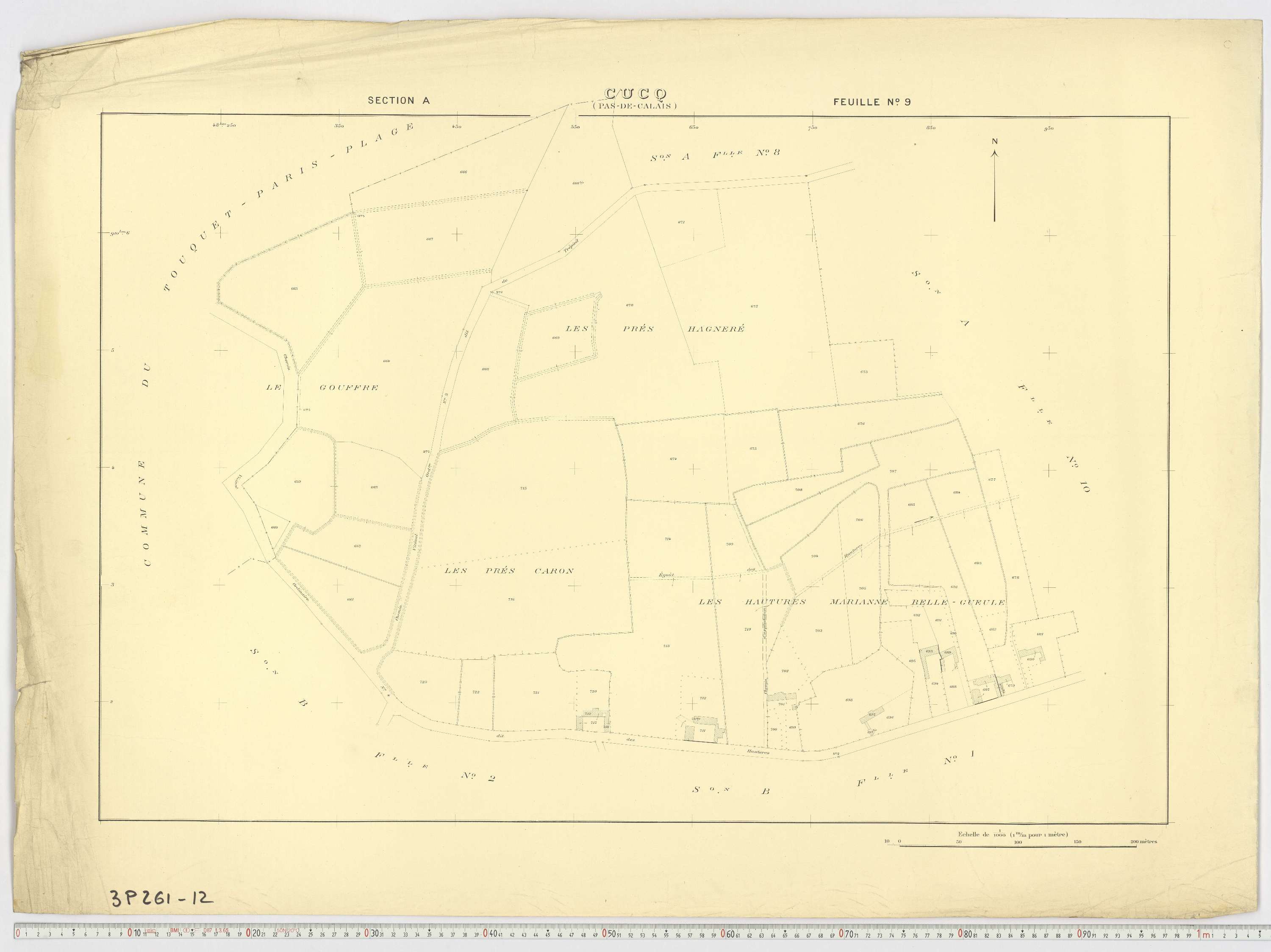 Cucq - Section A, feuille 9.