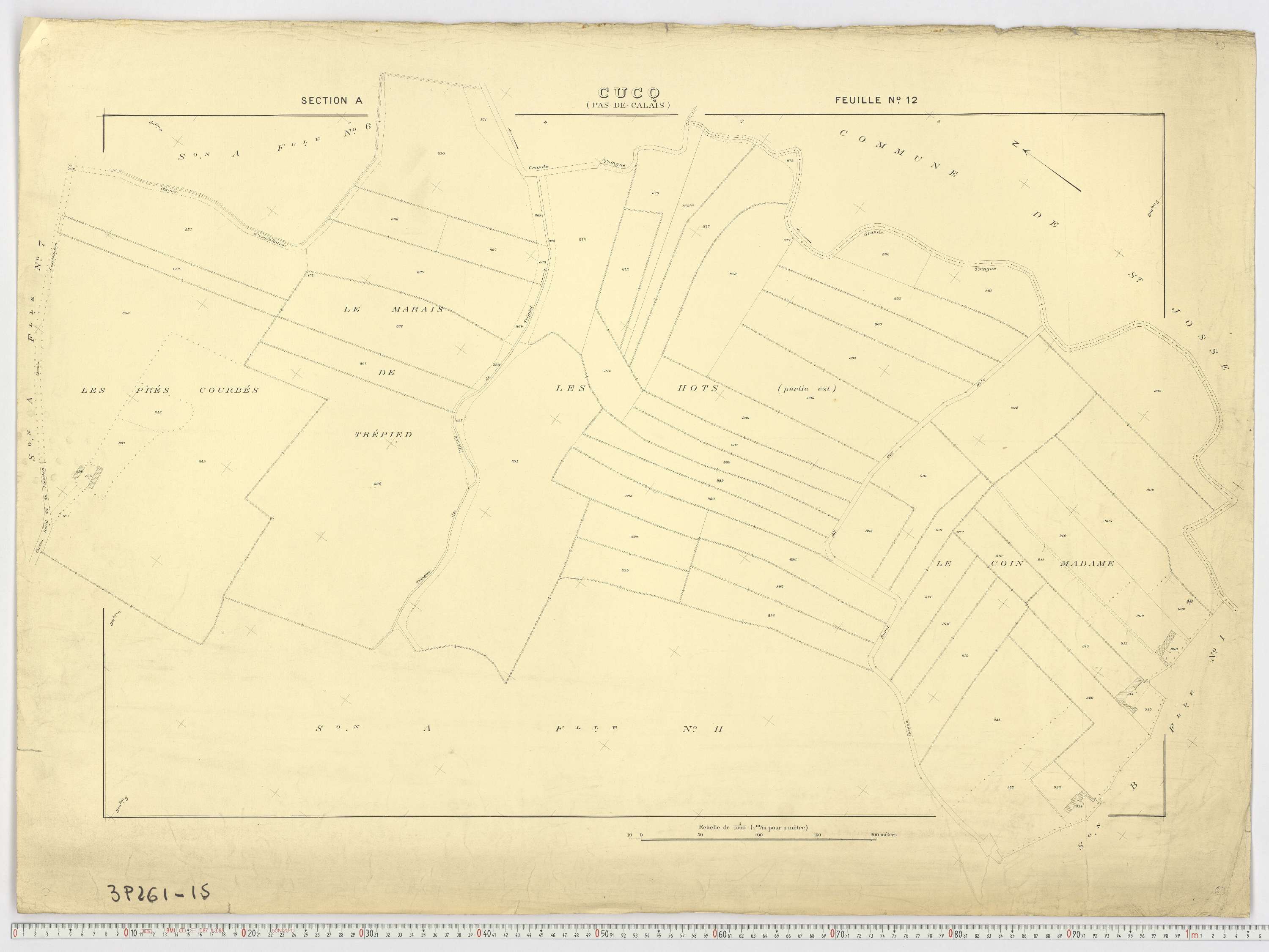 Cucq - Section A, feuille 12.