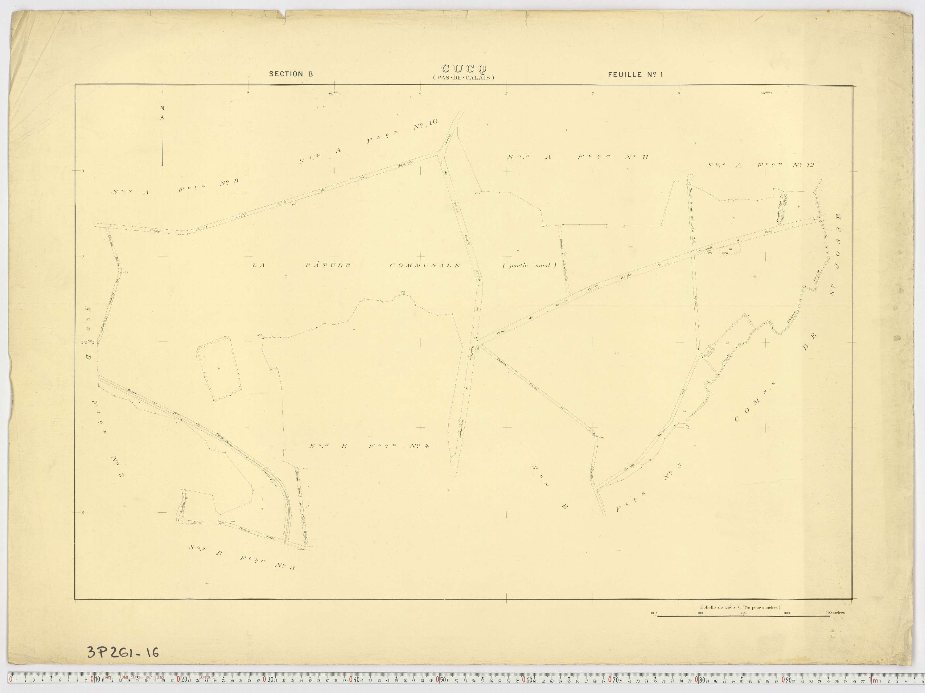 Cucq - Section B, feuille 1.