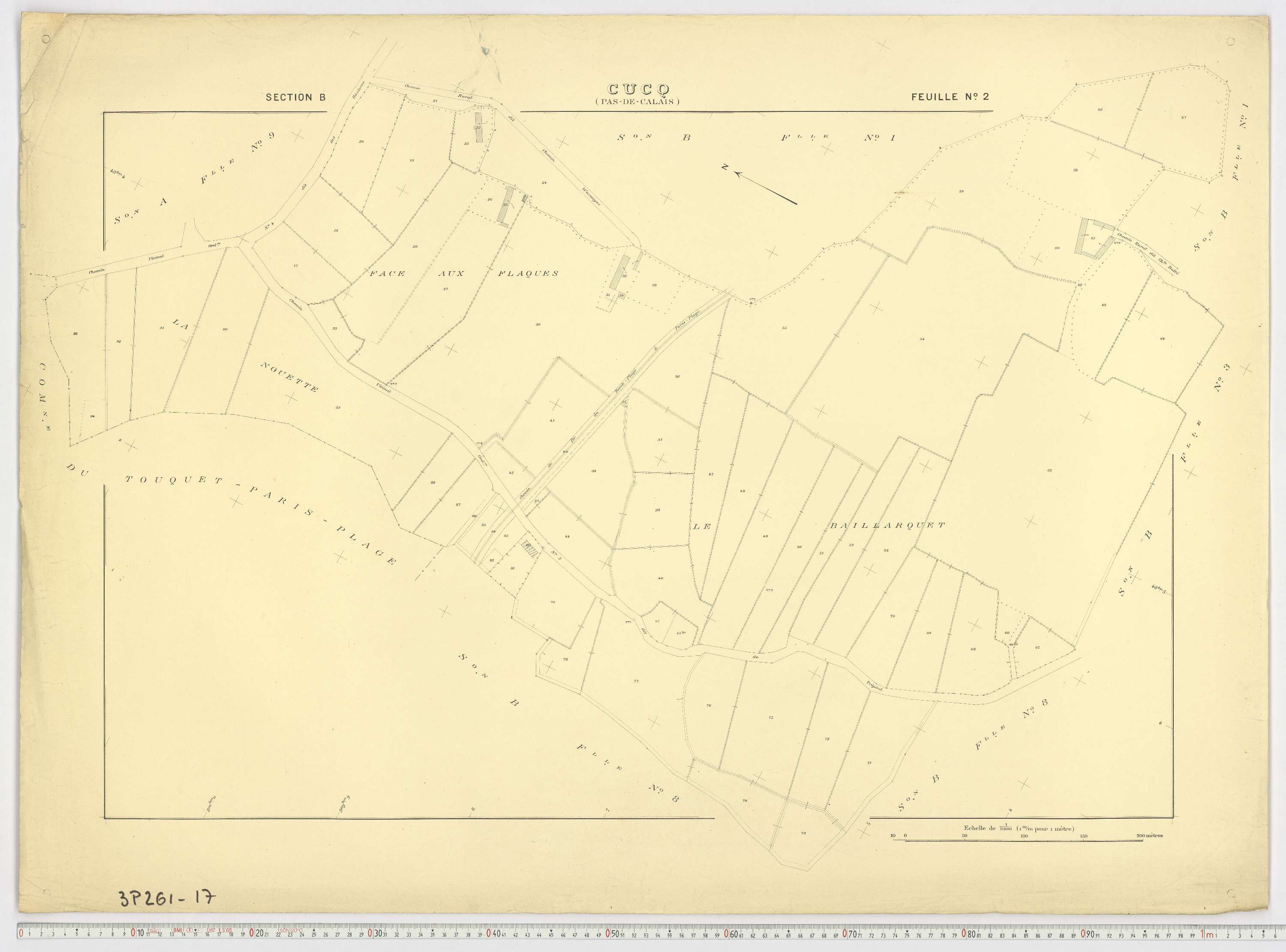 Cucq - Section B, feuille 2.