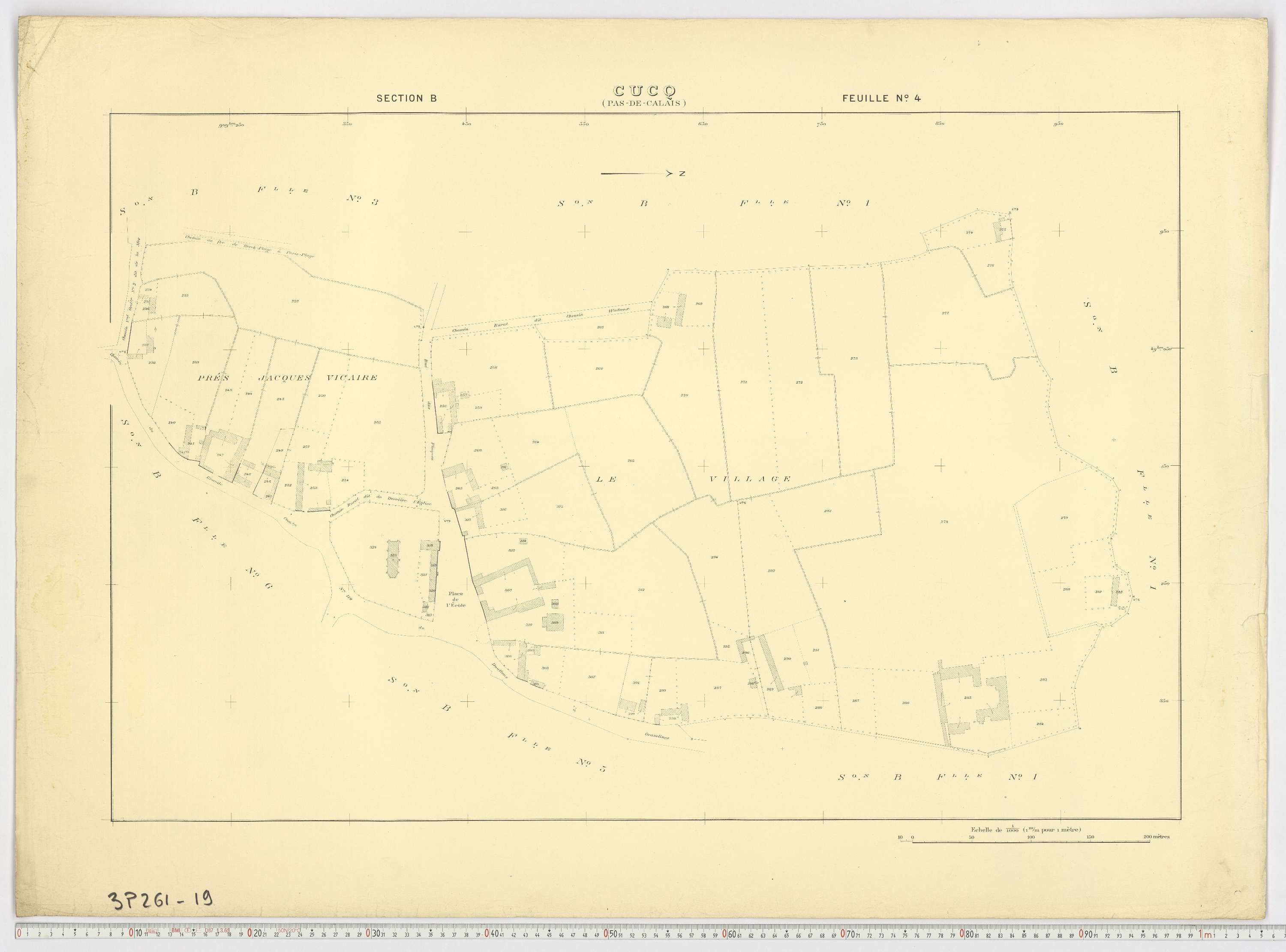 Cucq - Section B, feuille 4.
