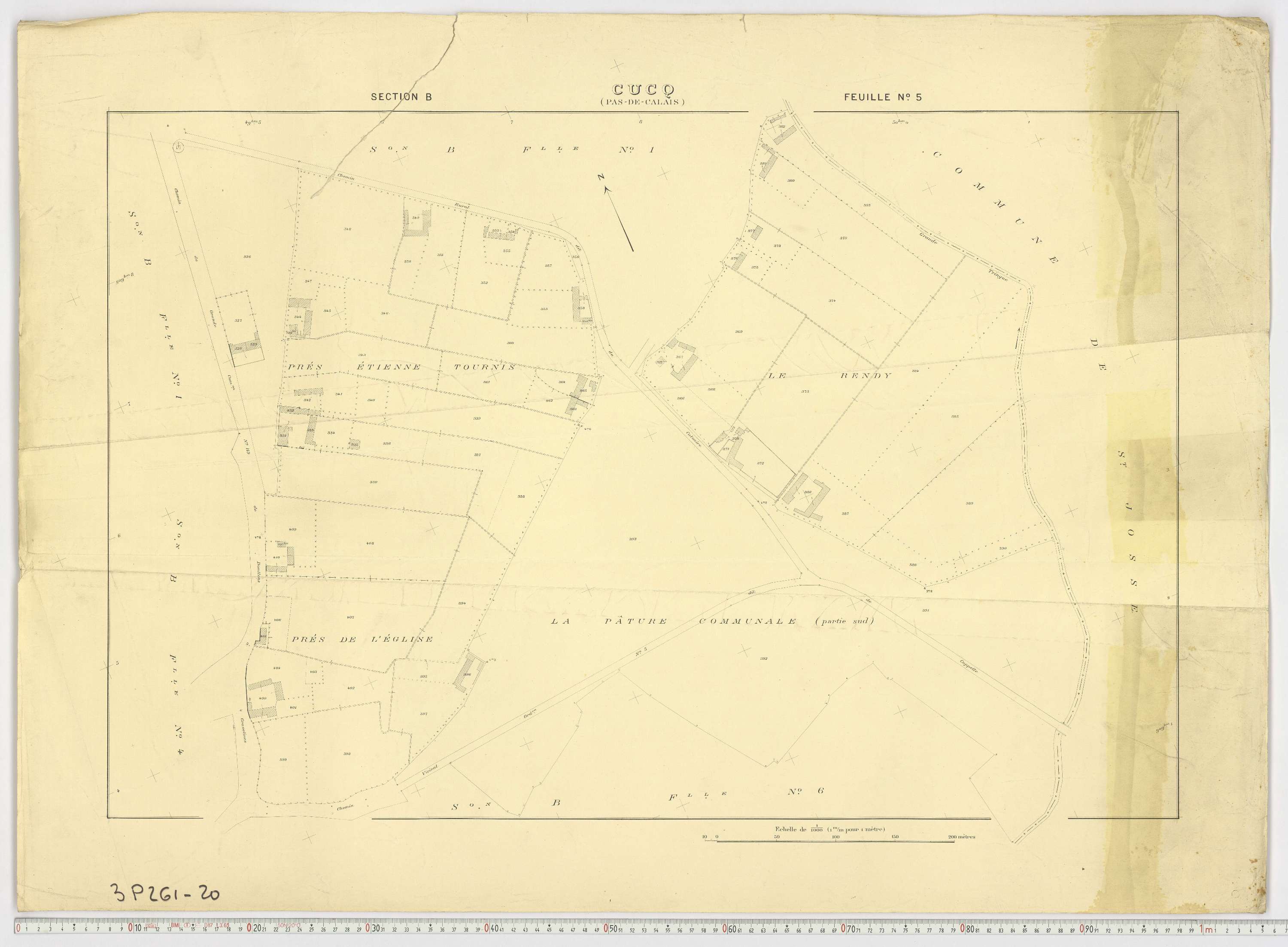 Cucq - Section B, feuille 5.