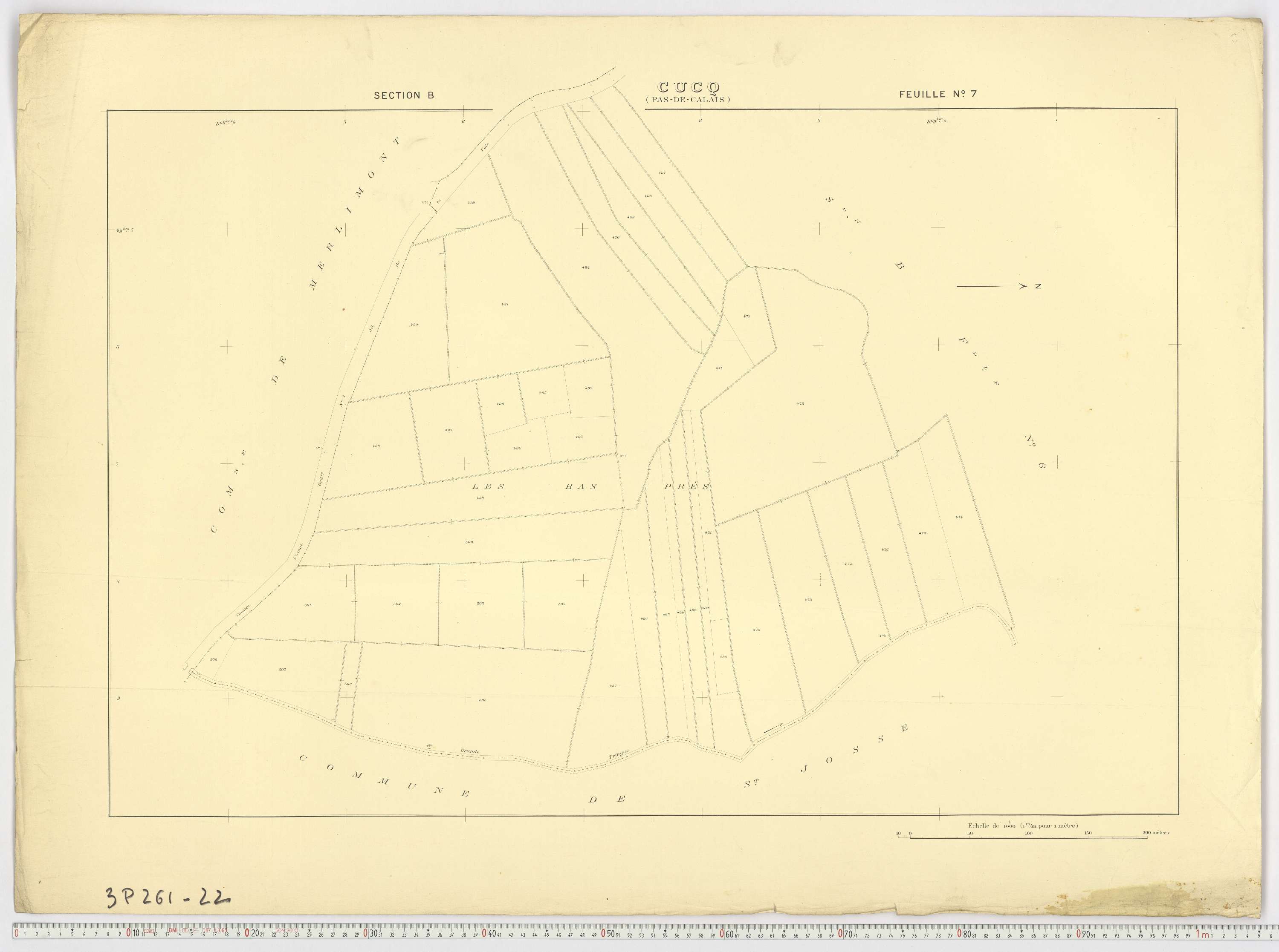 Cucq - Section B, feuille 7.
