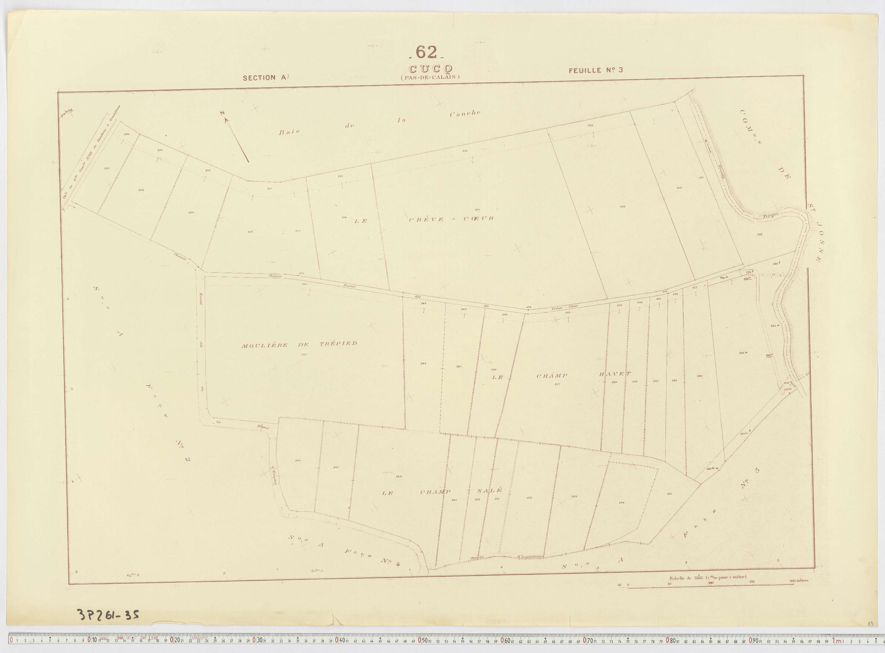 Cucq - Section A, feuille 3.