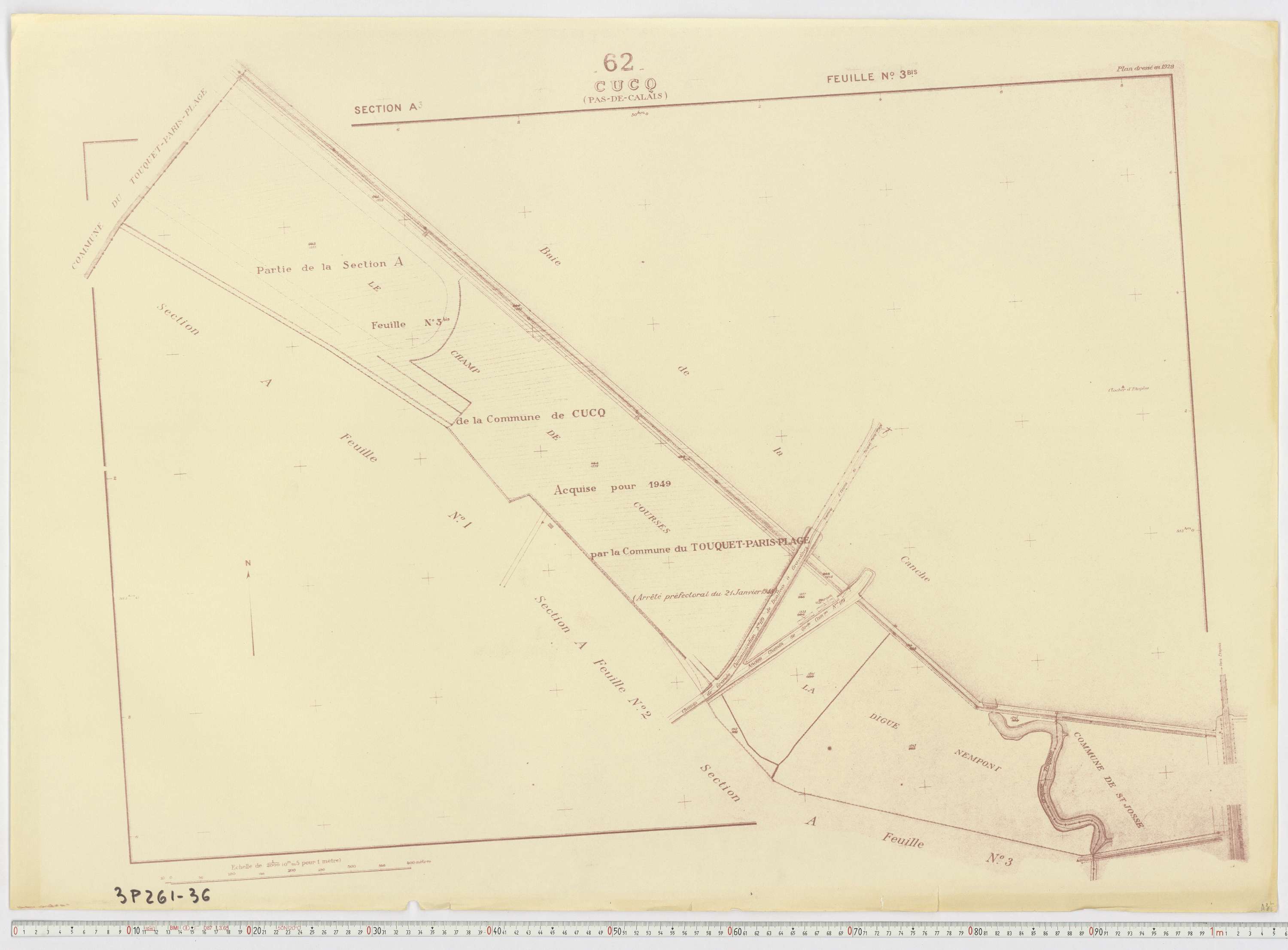 Cucq - Section A, feuille 3bis.