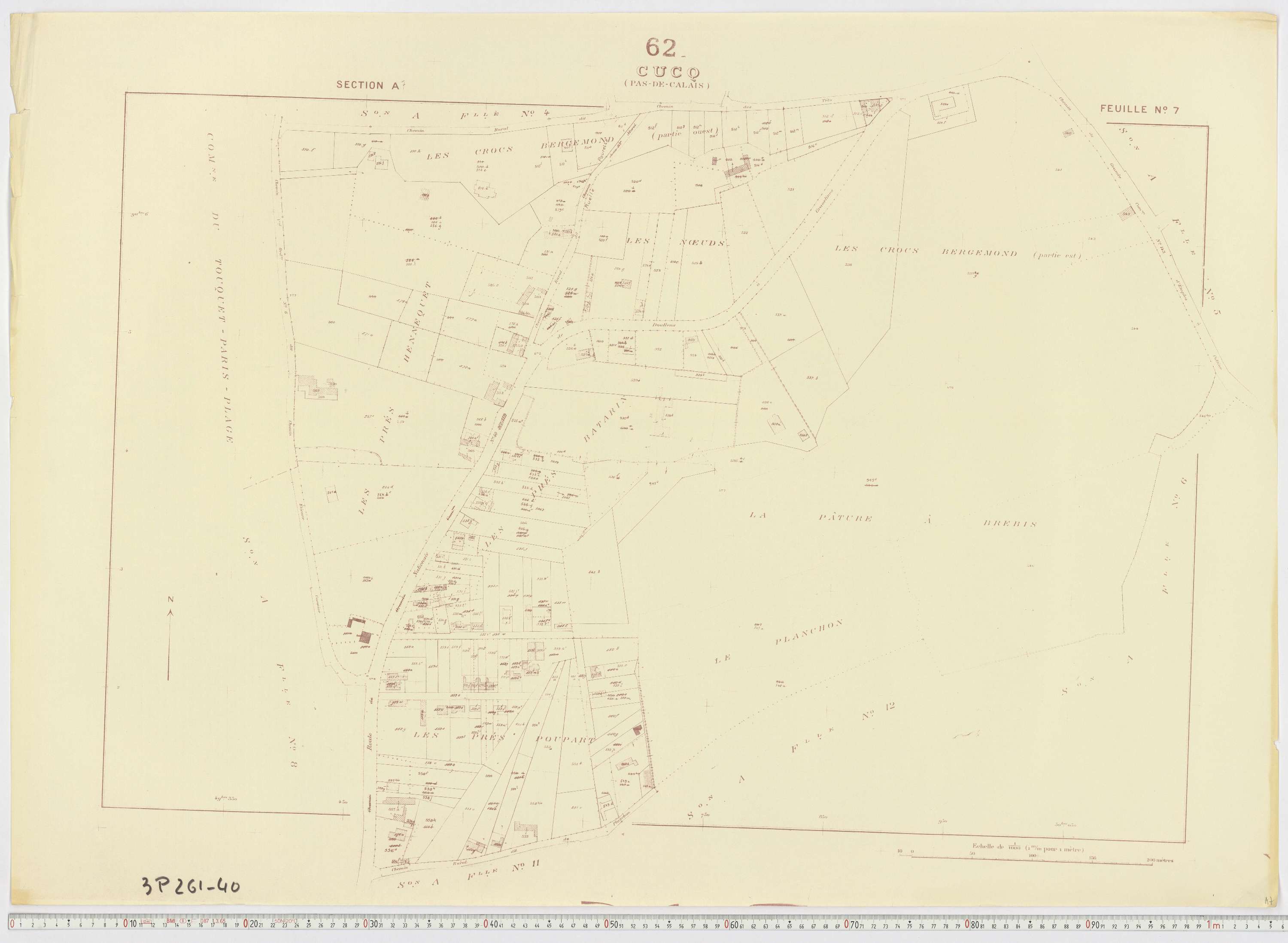 Cucq - Section A, feuille 7.