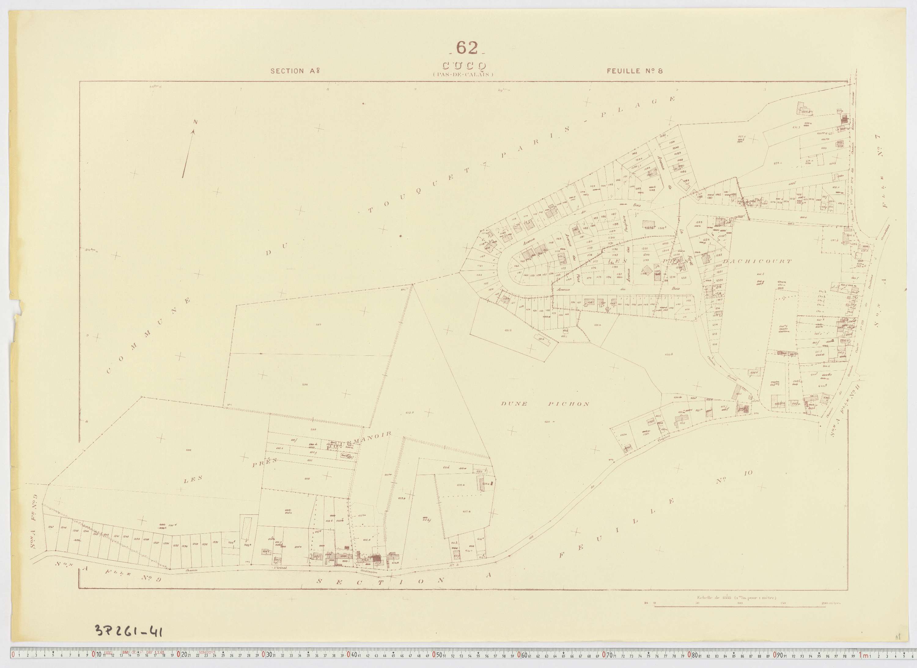 Cucq - Section A, feuille 8.