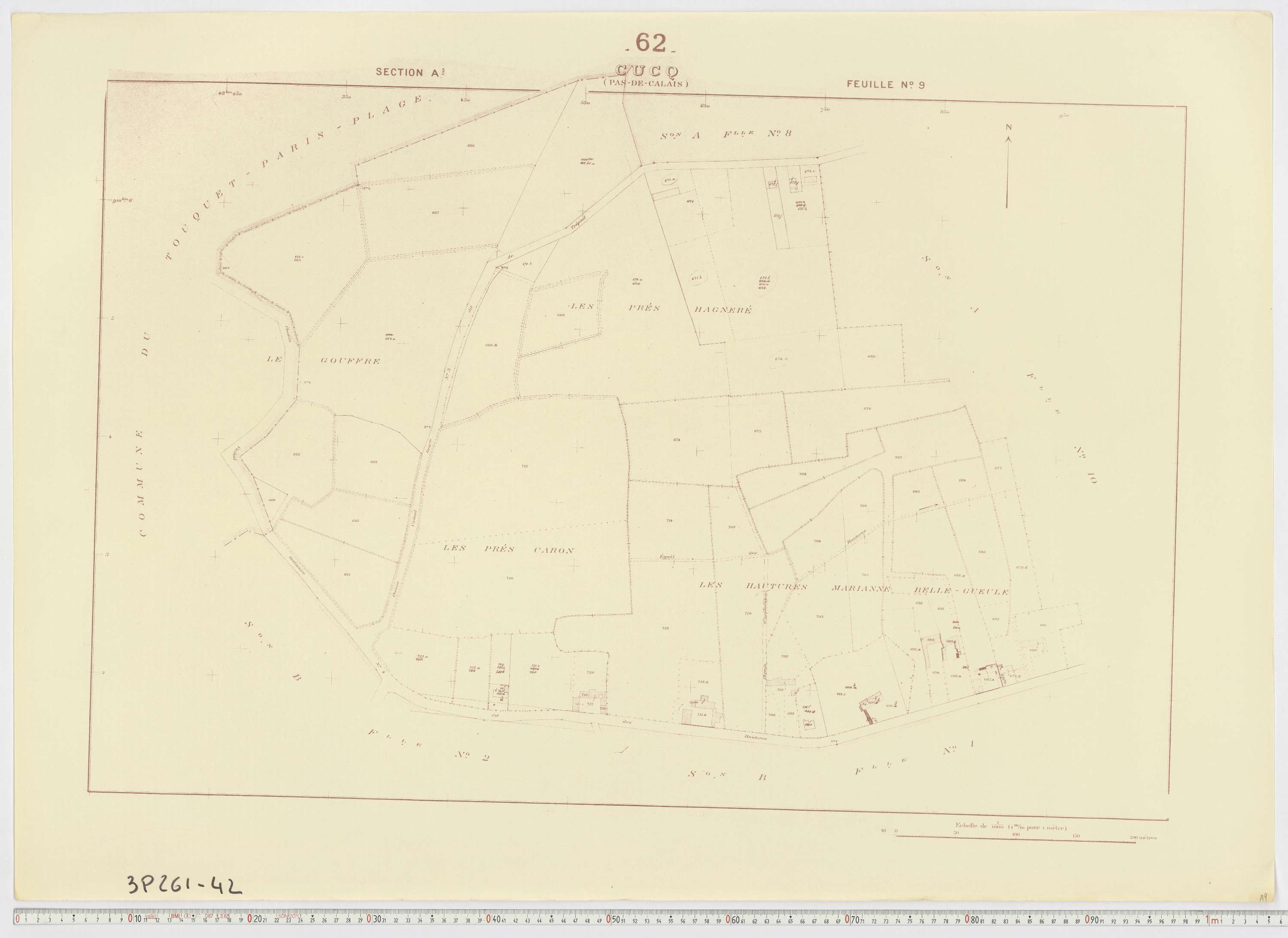 Cucq - Section A, feuille 9.