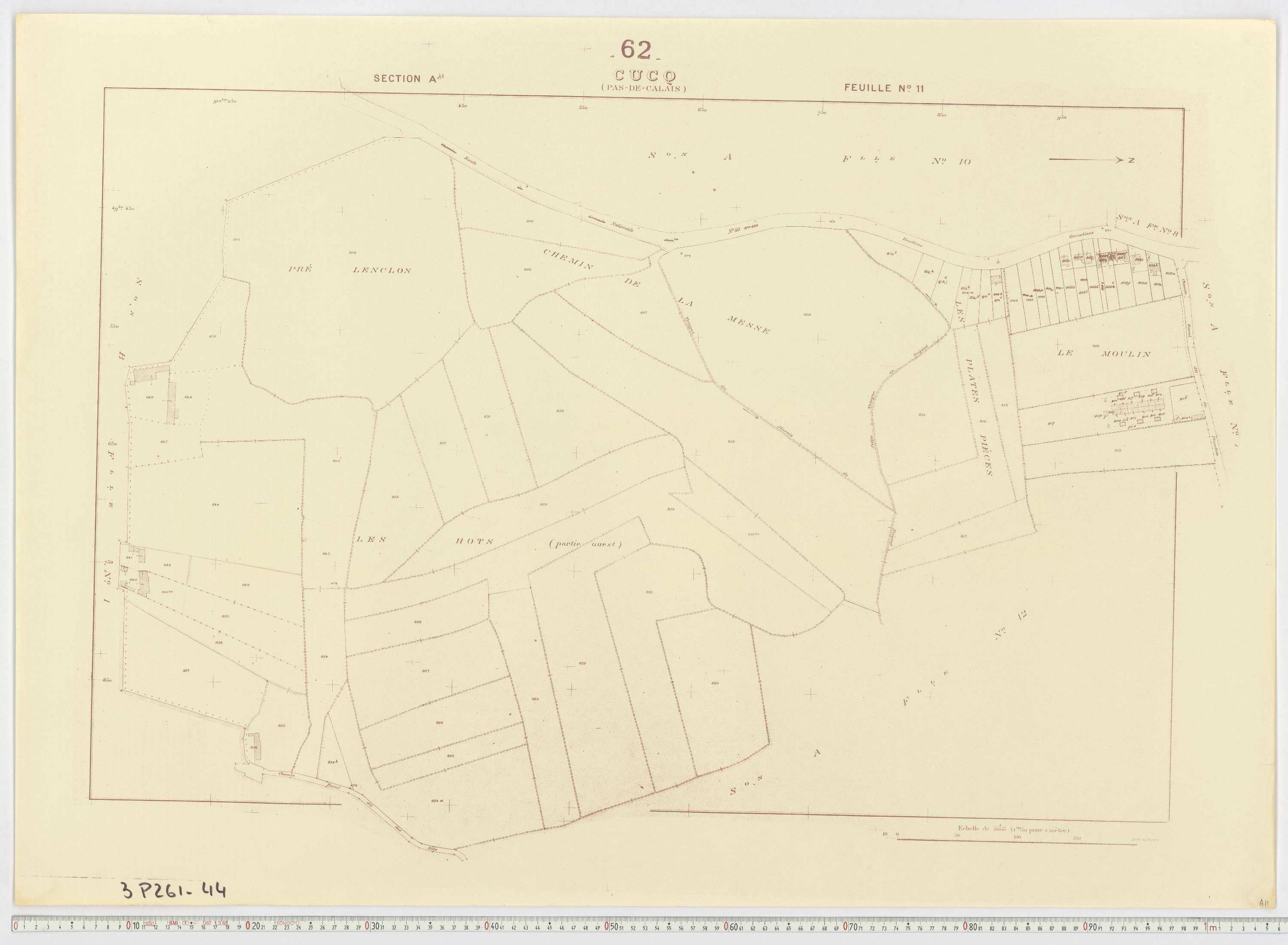 Cucq - Section A, feuille 11.
