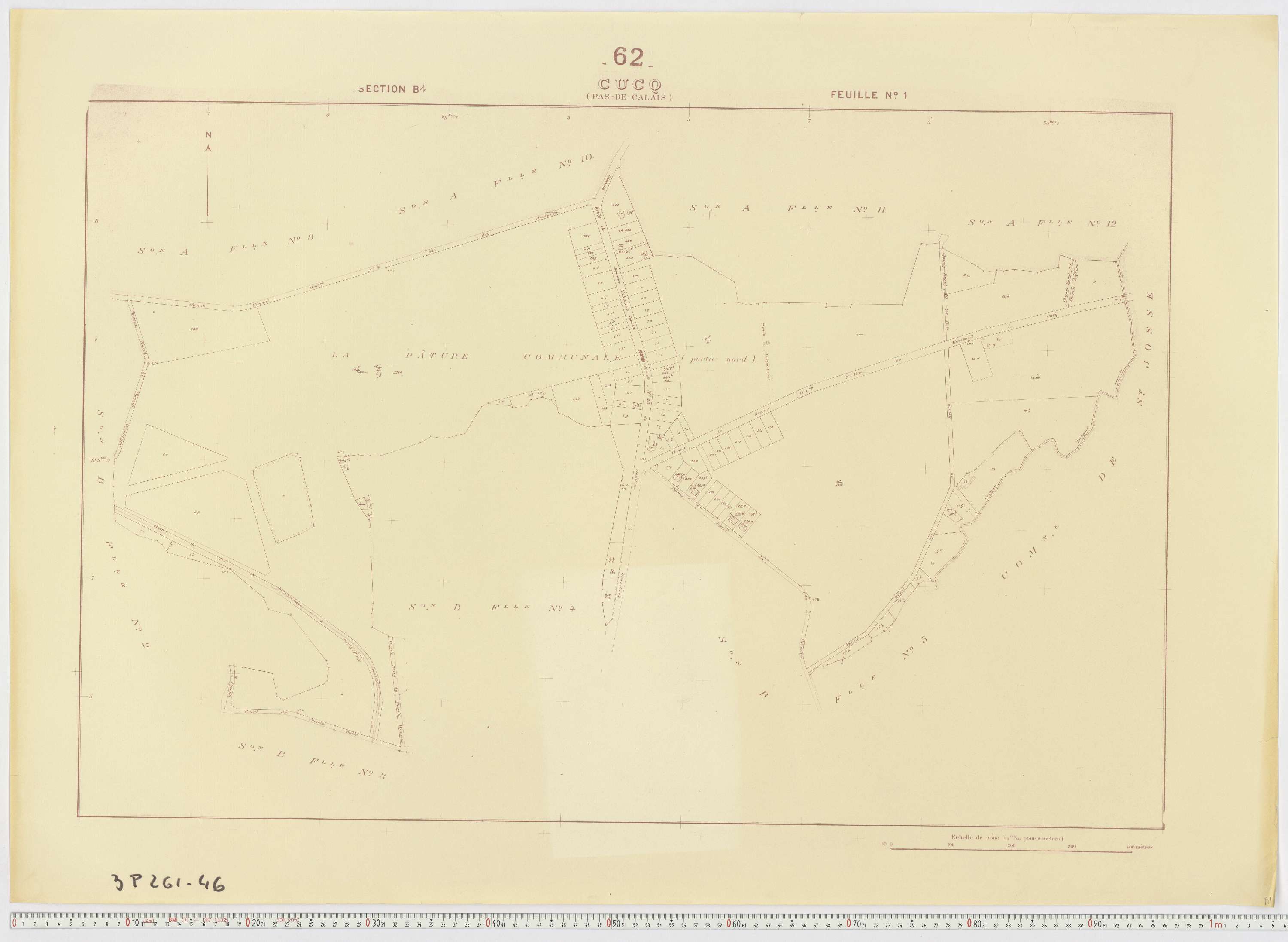 Cucq - Section B, feuille 1.