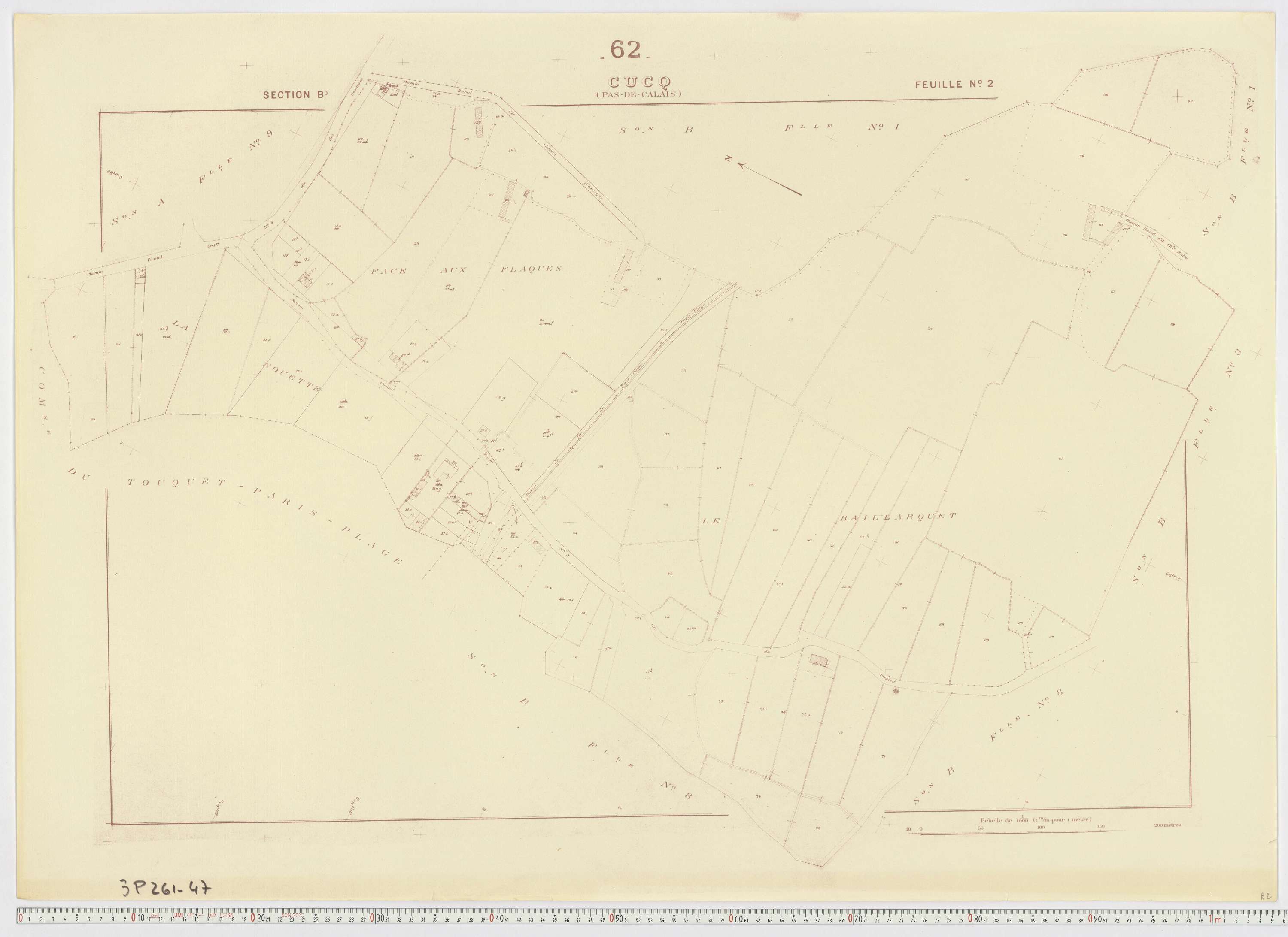 Cucq - Section B, feuille 2.