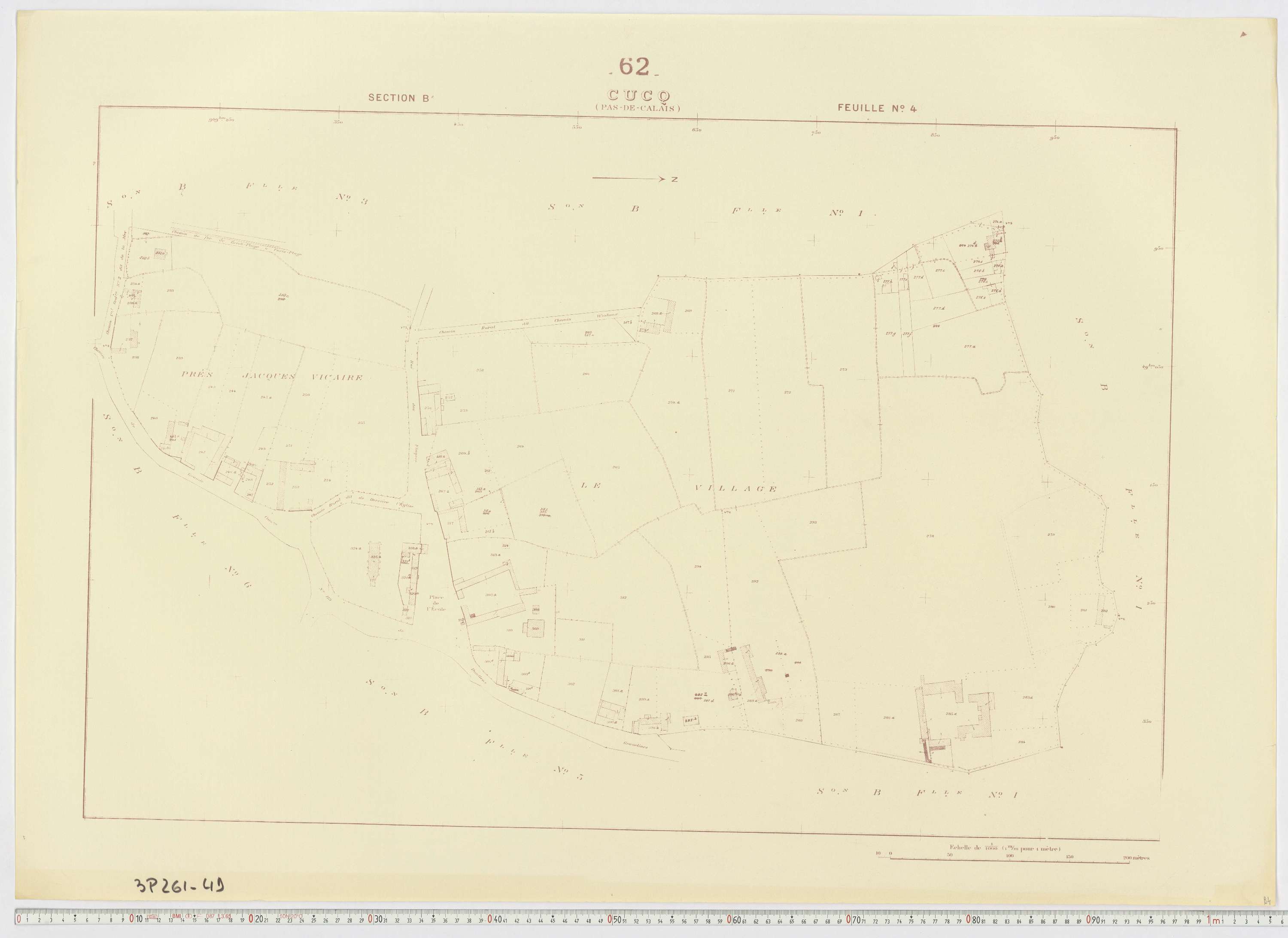 Cucq - Section B, feuille 4.