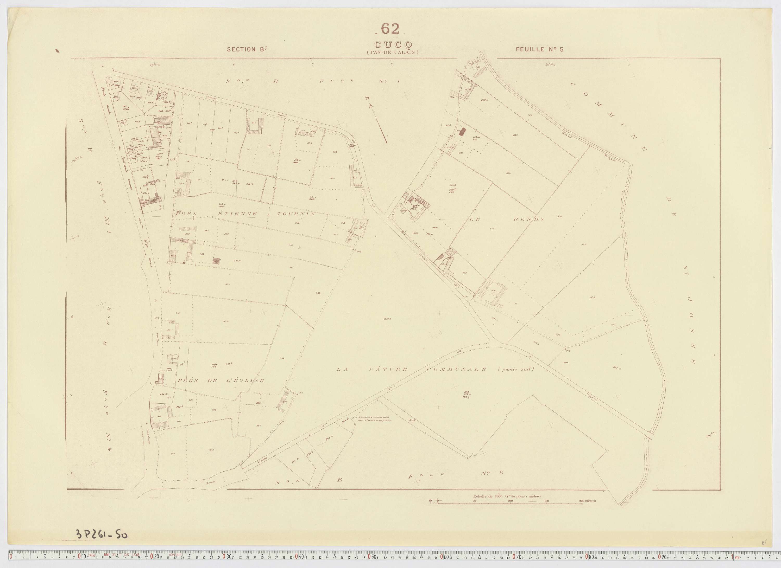 Cucq - Section B, feuille 5.