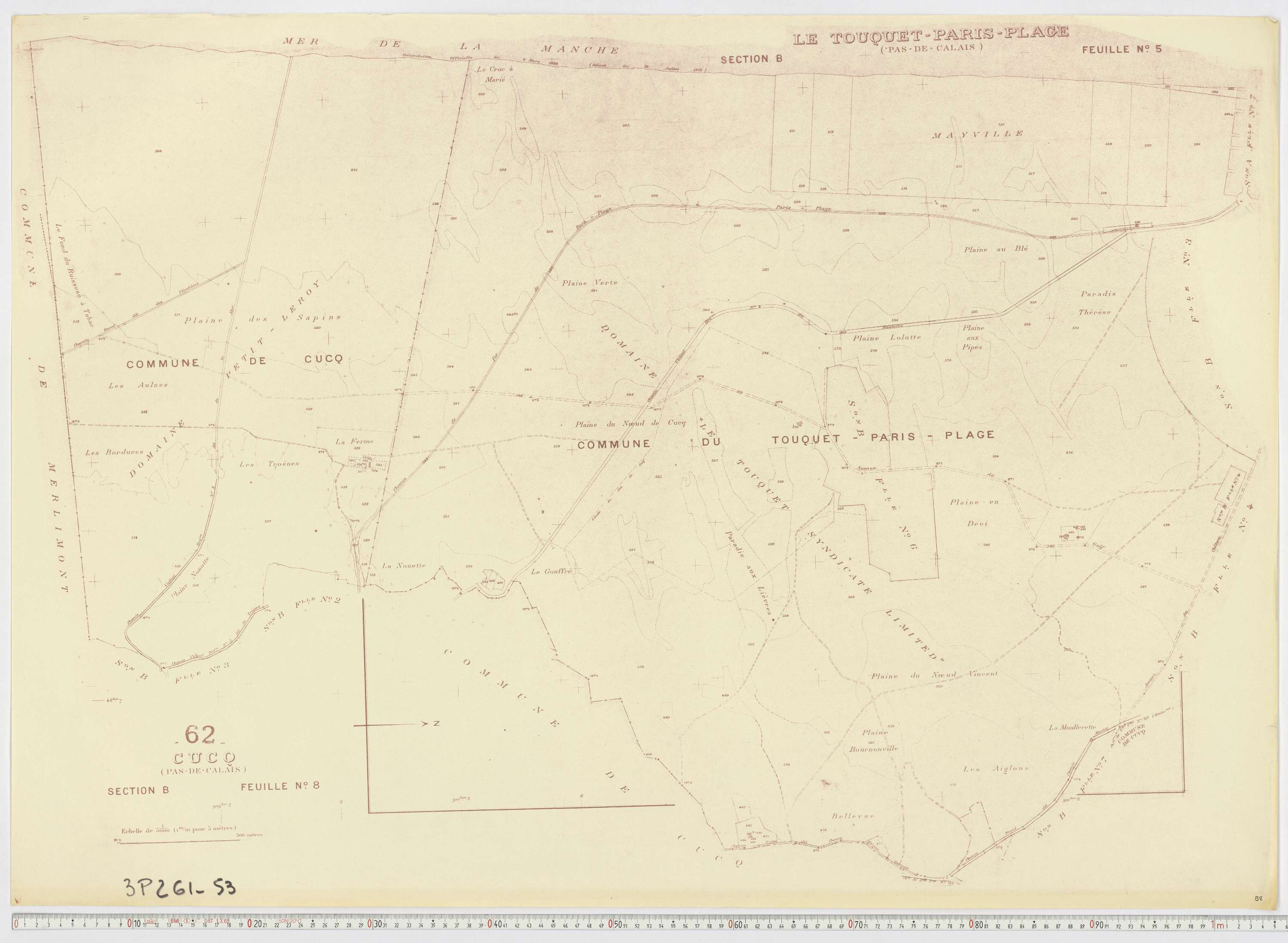 Cucq - Section B, feuille 8.