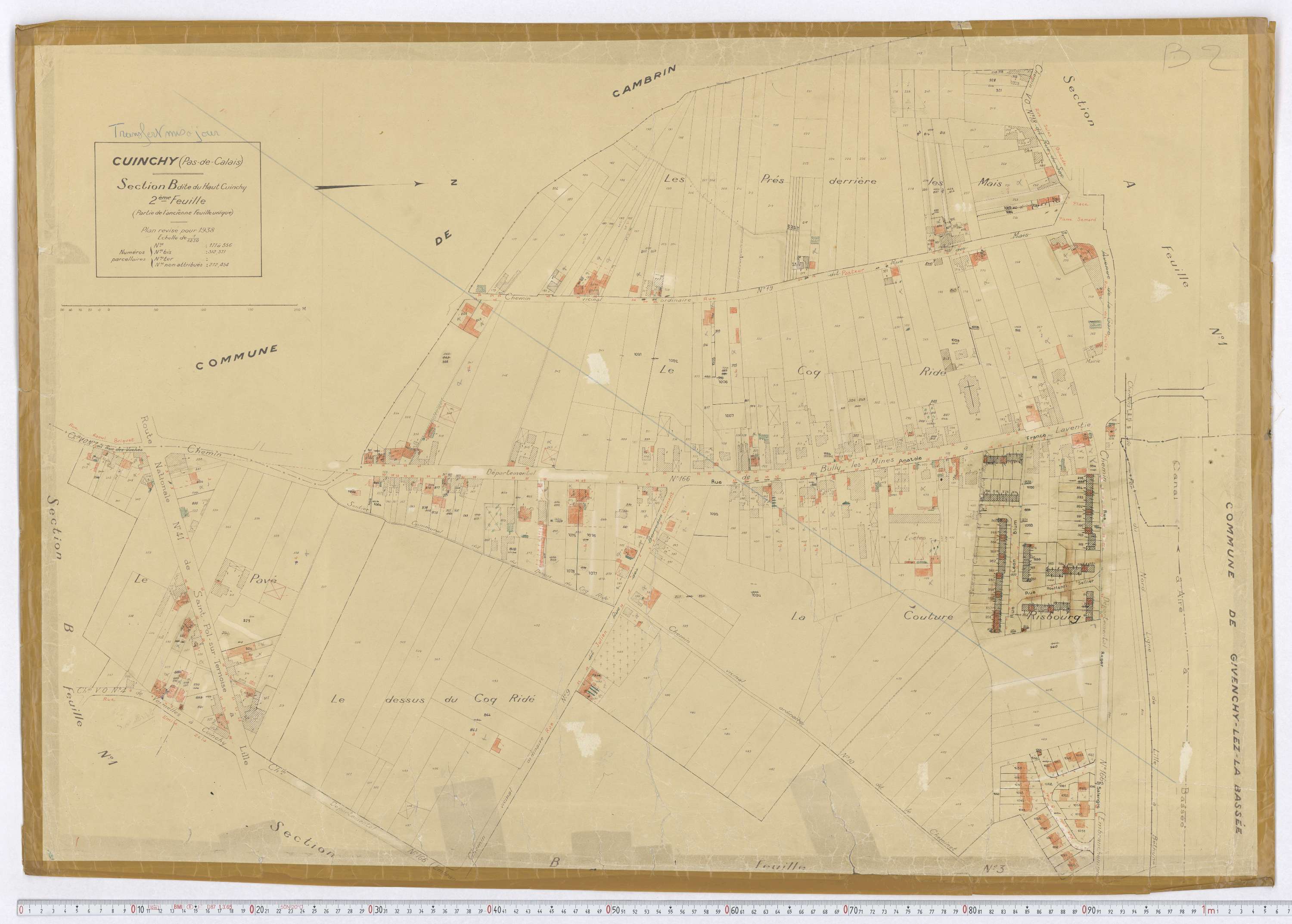 Cuinchy - Section B, feuille 2.