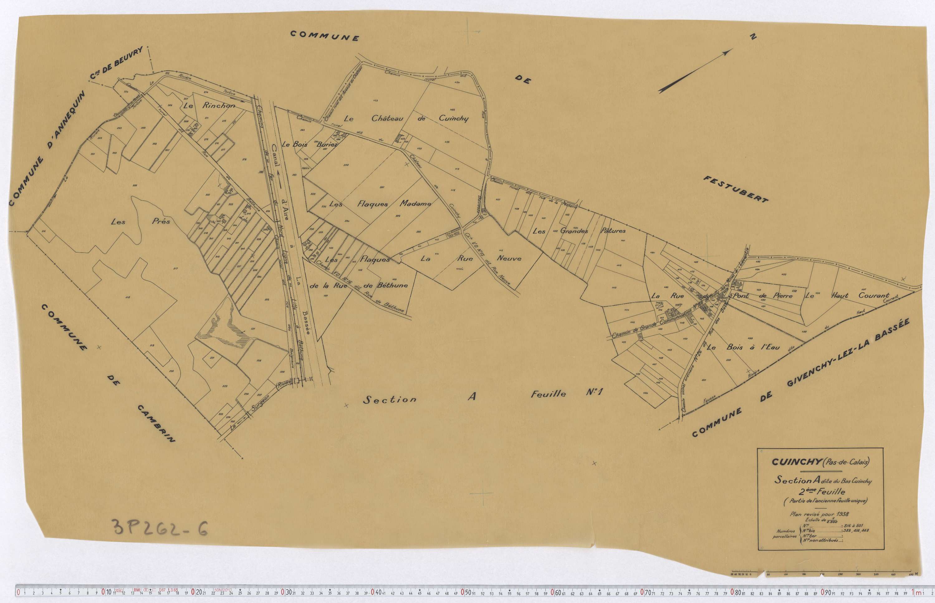 Cuinchy - Section A, feuille 2.