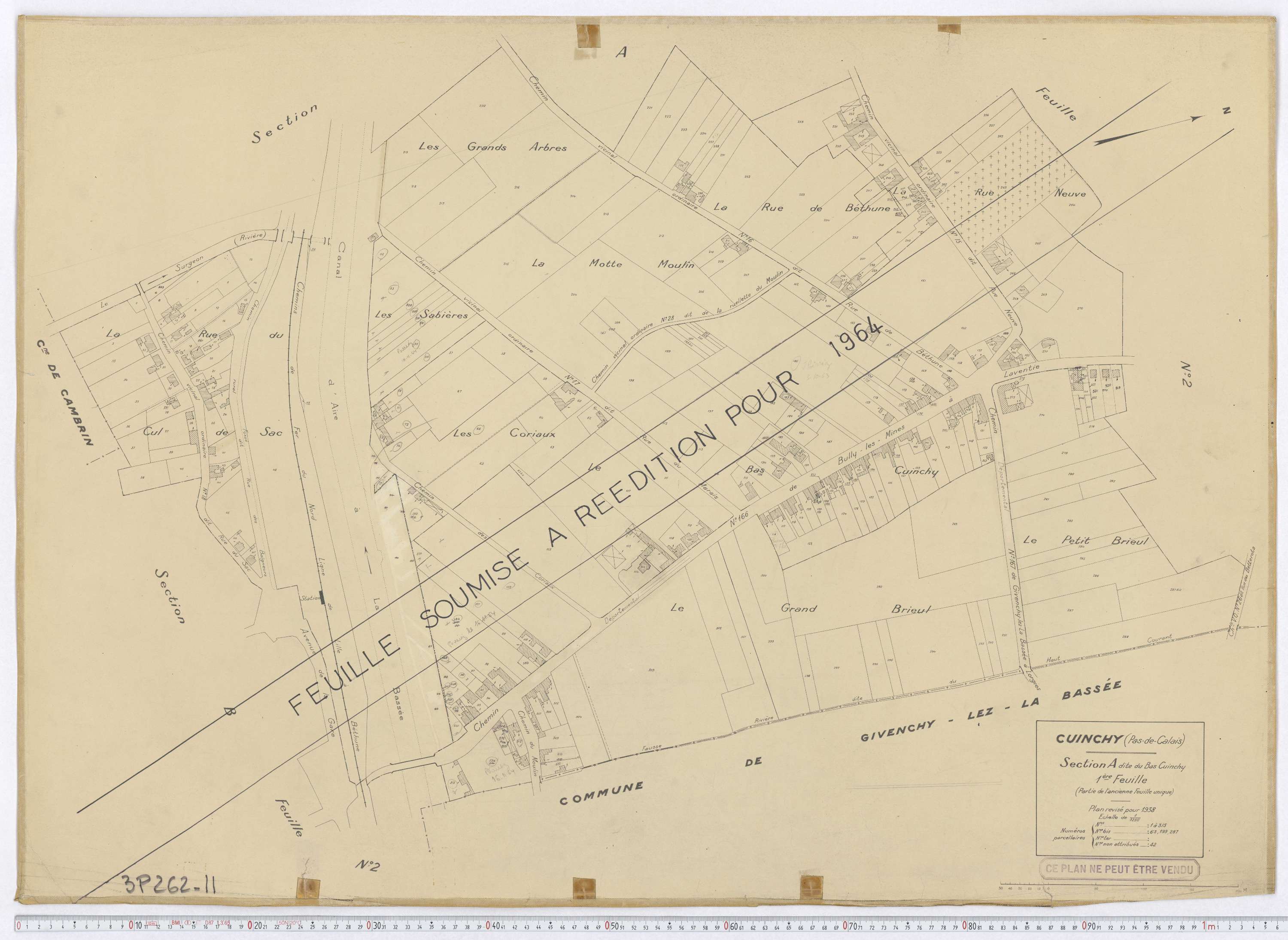 Cuinchy - Section A, feuille 1.
