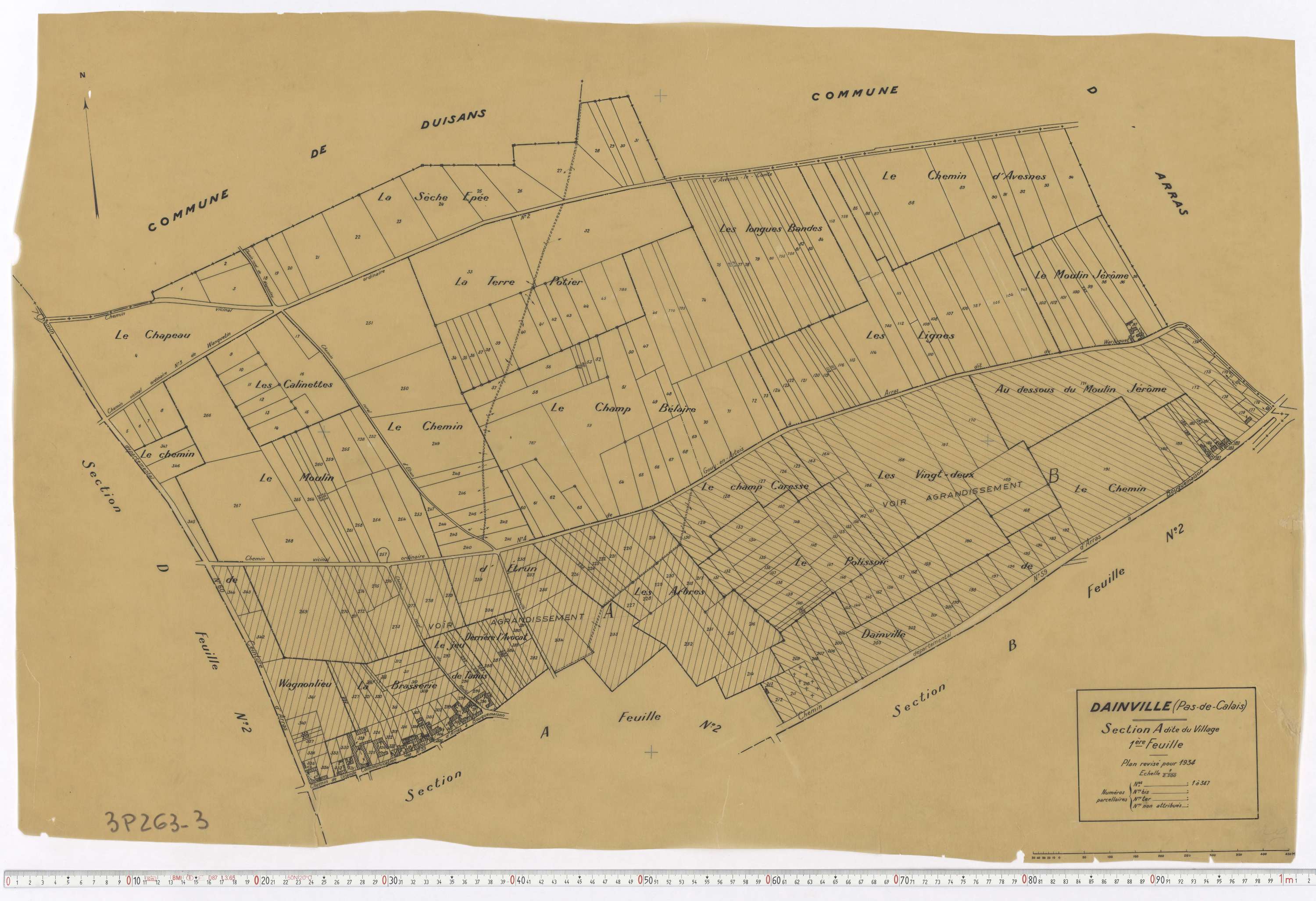 Dainville - Section A, feuille 1.