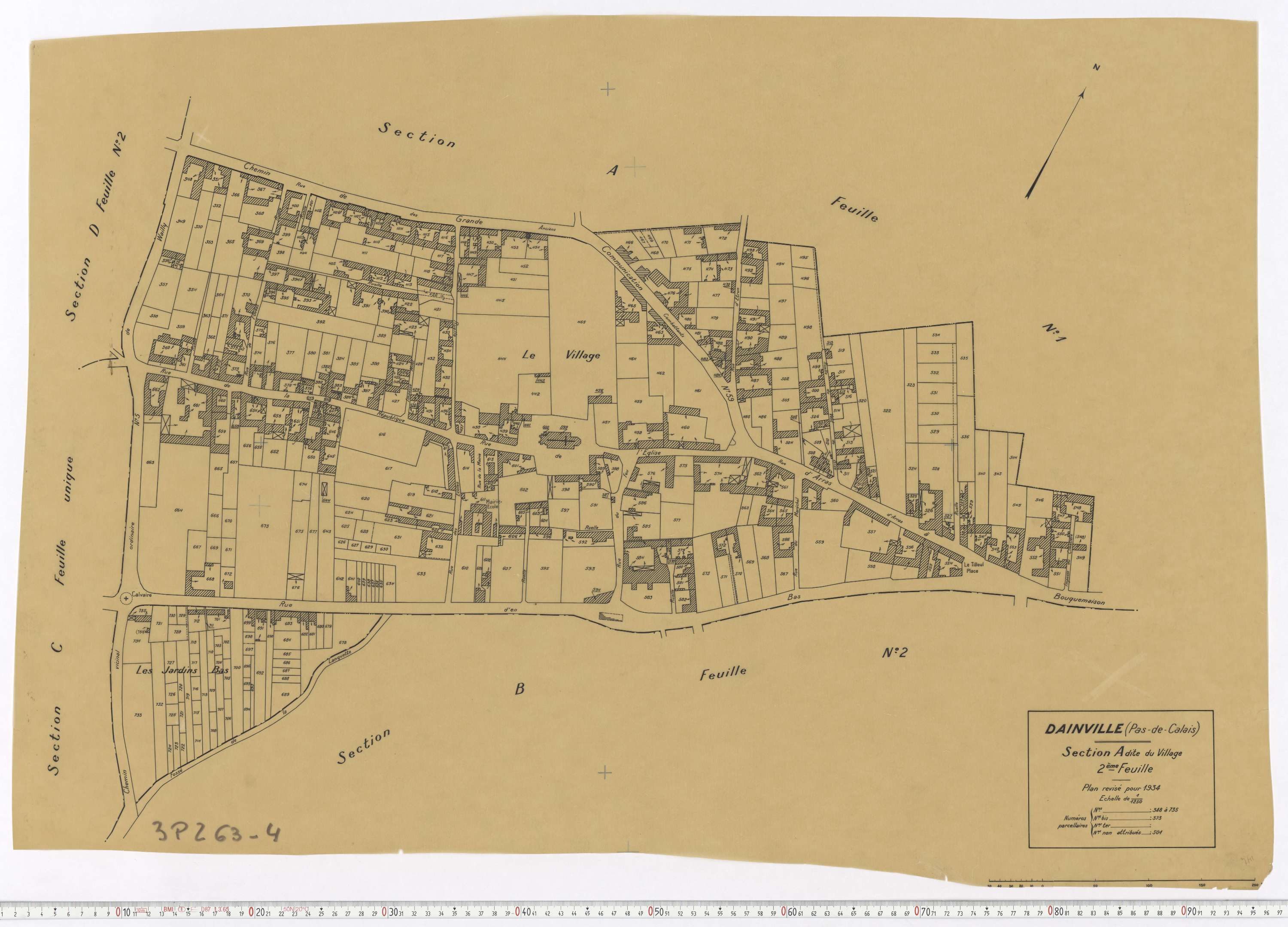Dainville - Section A, feuille 2.