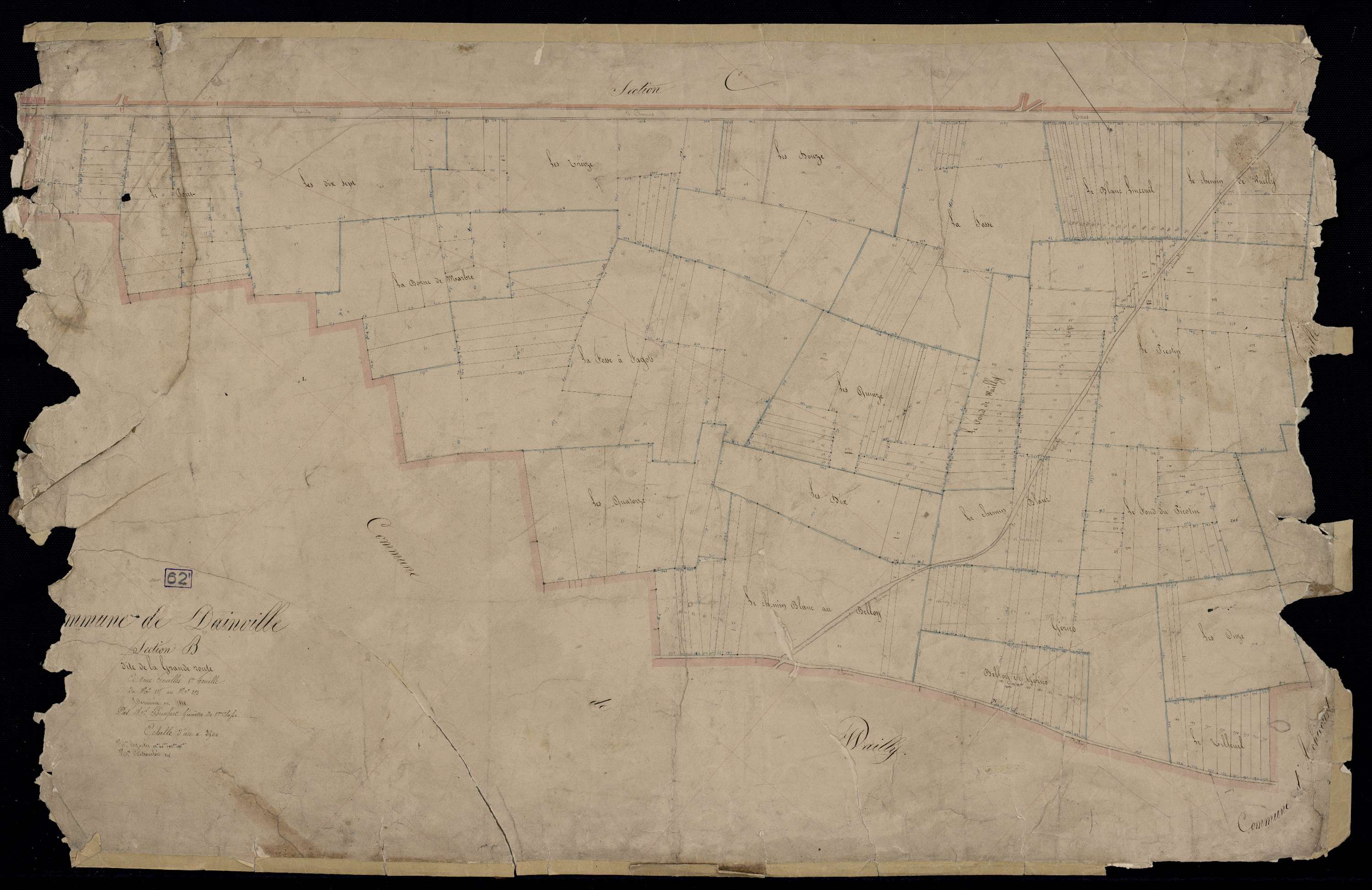 Dainville - Section B, 1re feuille