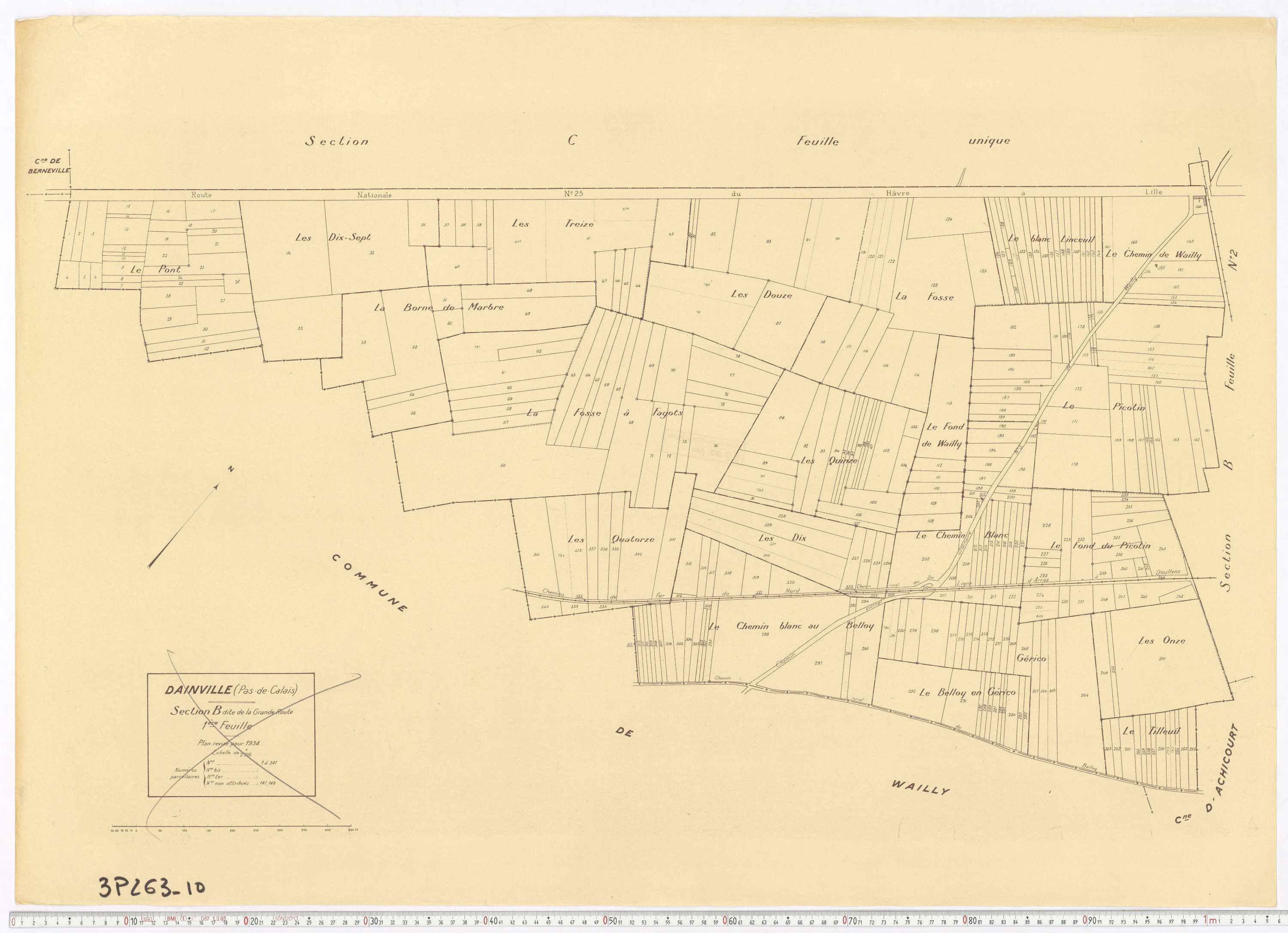 Dainville - Section B, feuille 1.