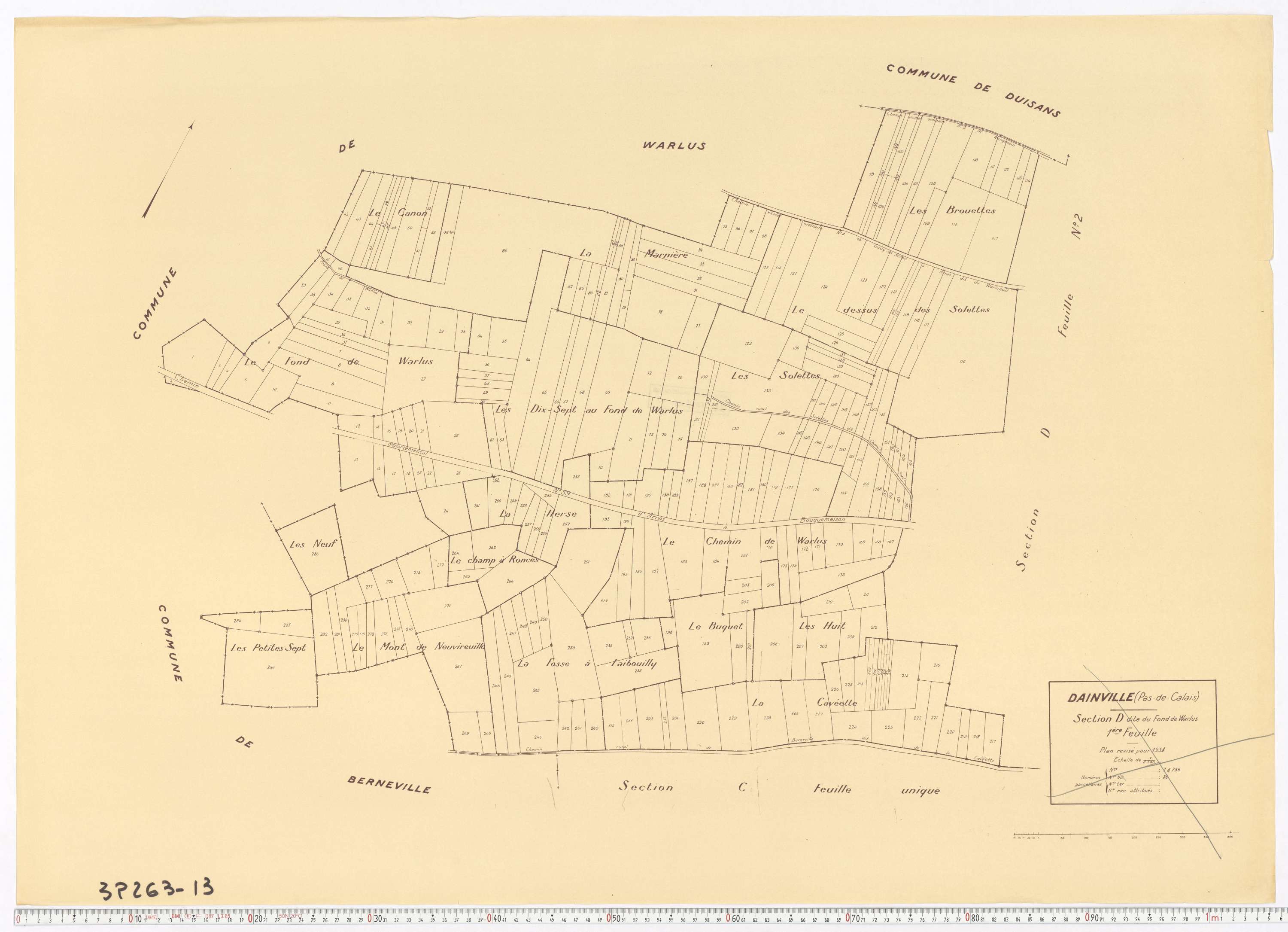 Dainville - Section D, feuille 1.