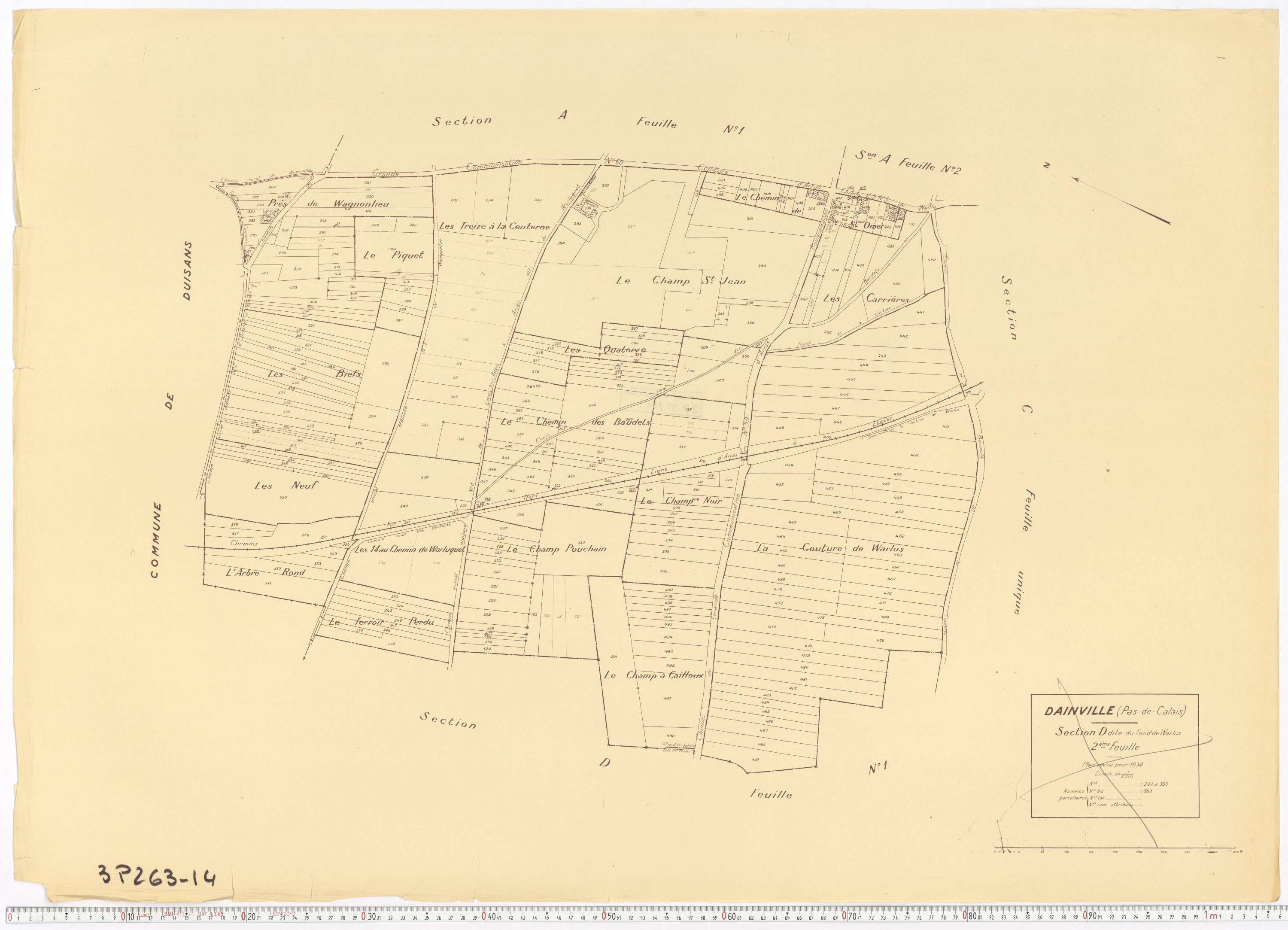 Dainville - Section D, feuille 2.