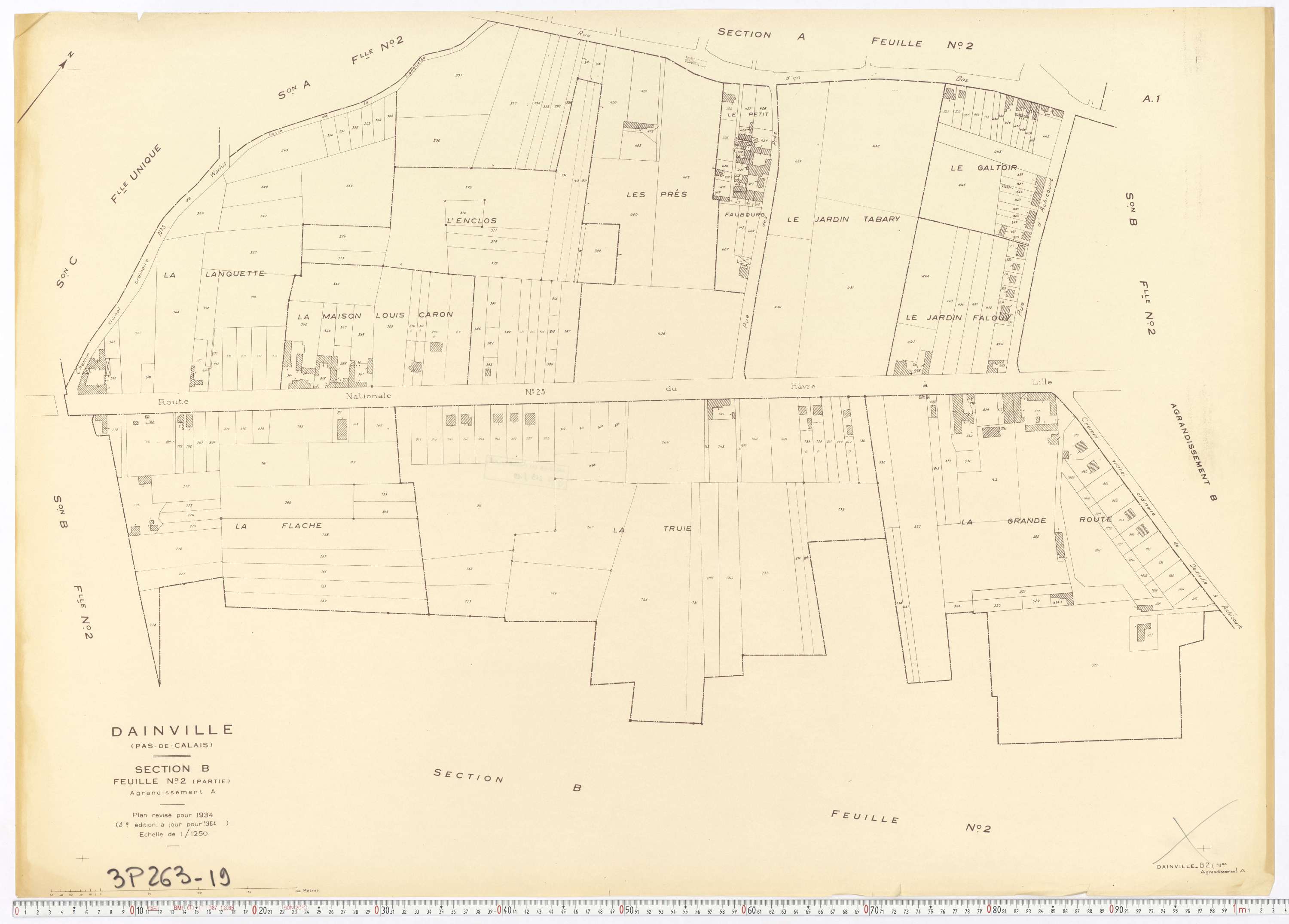 Dainville - Section B, feuille 2.