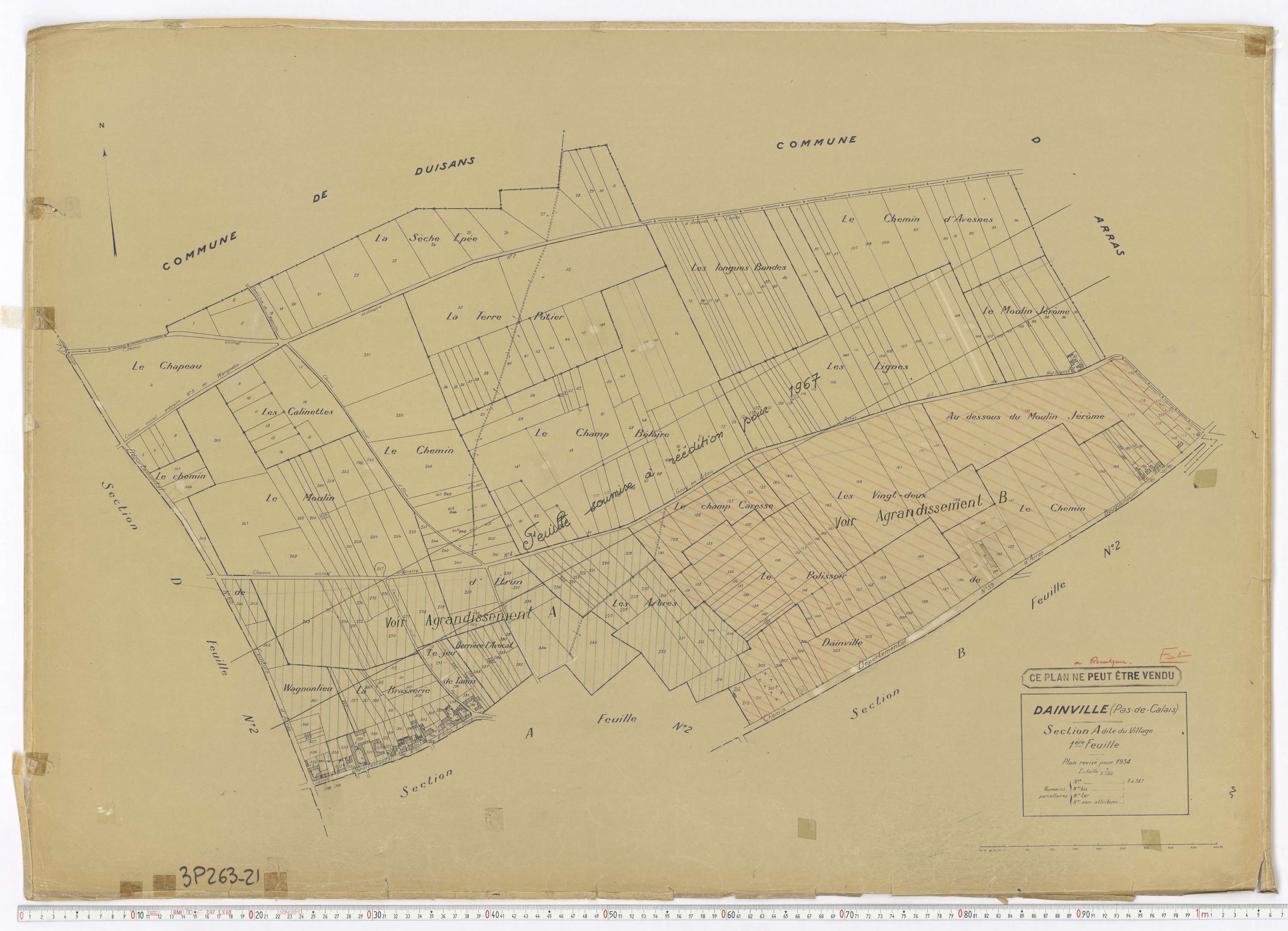 Dainville - Section A, feuille 1.