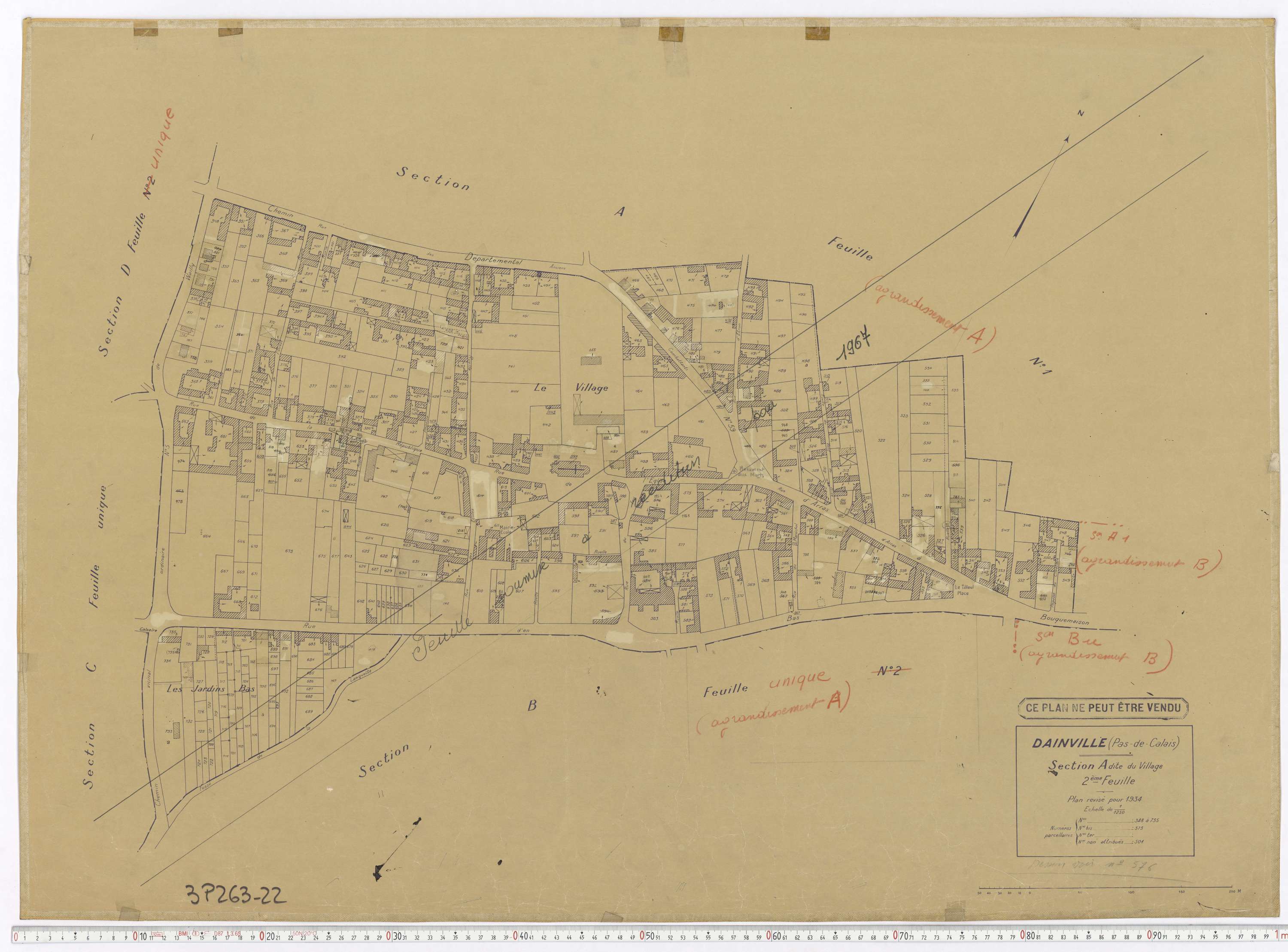 Dainville - Section A, feuille 2.