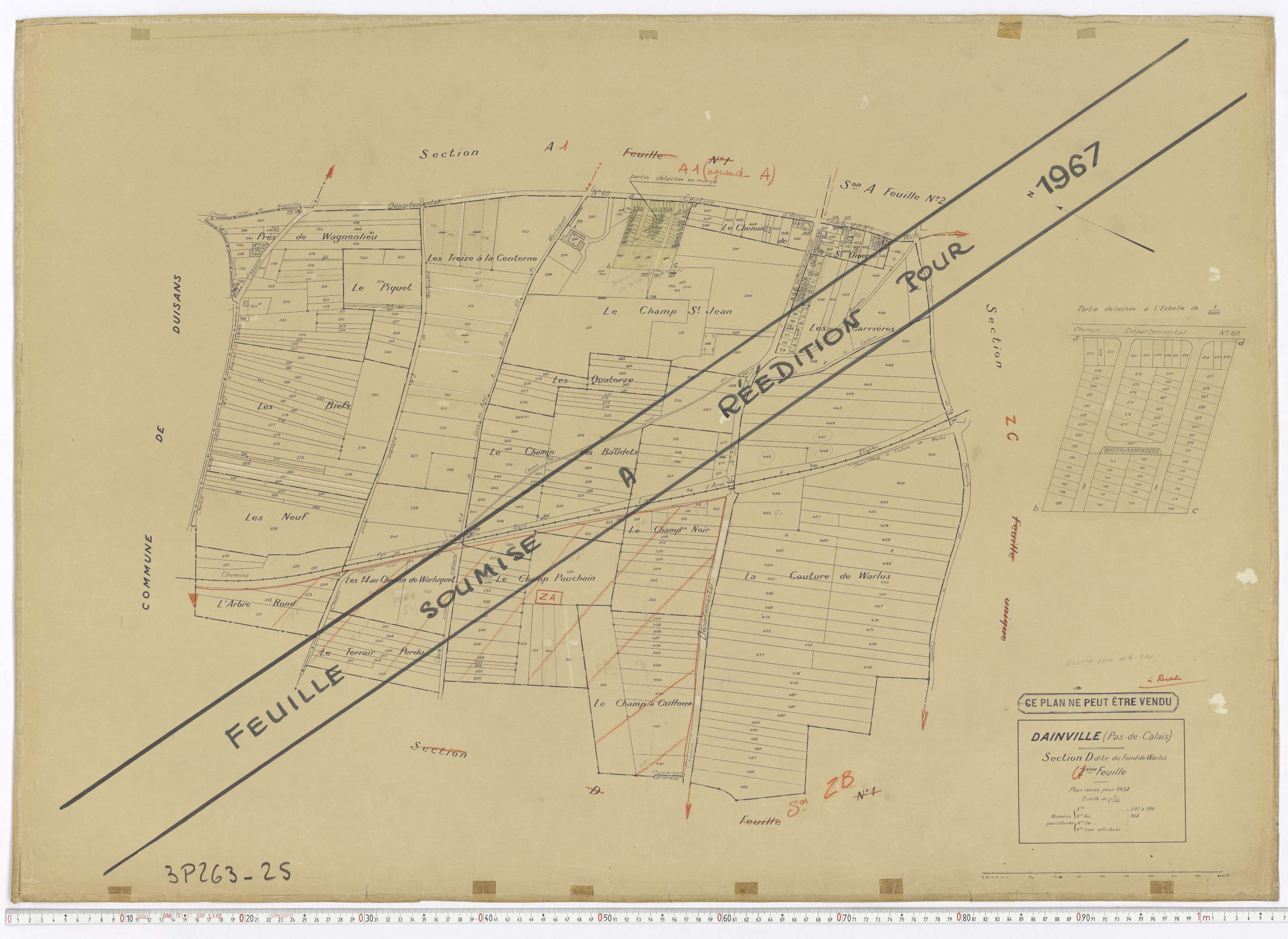 Dainville - Section D, feuille 2.