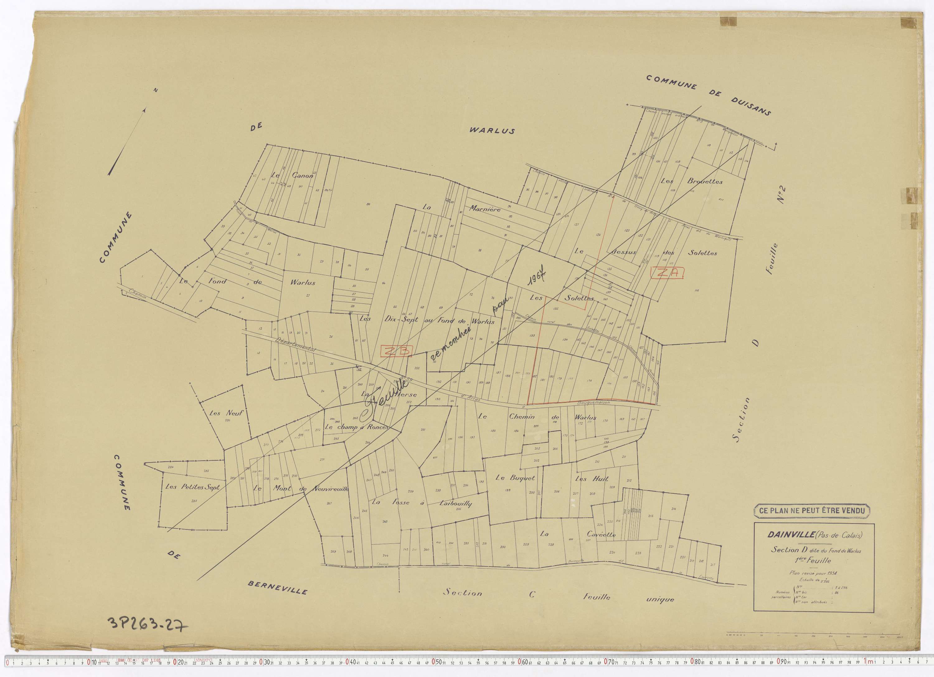 Dainville - Section D, feuille 1.