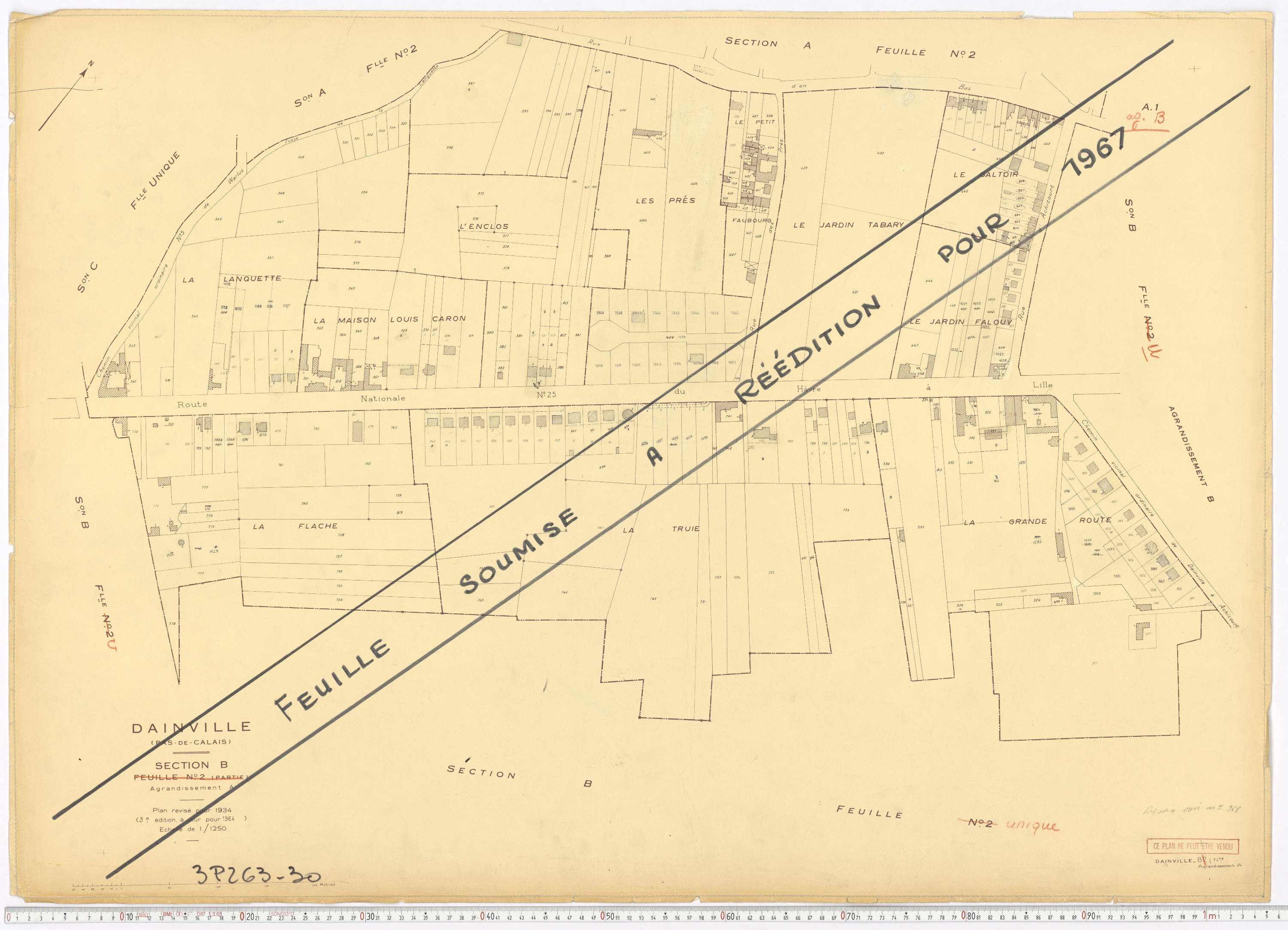 Dainville - Section B, feuille 2.