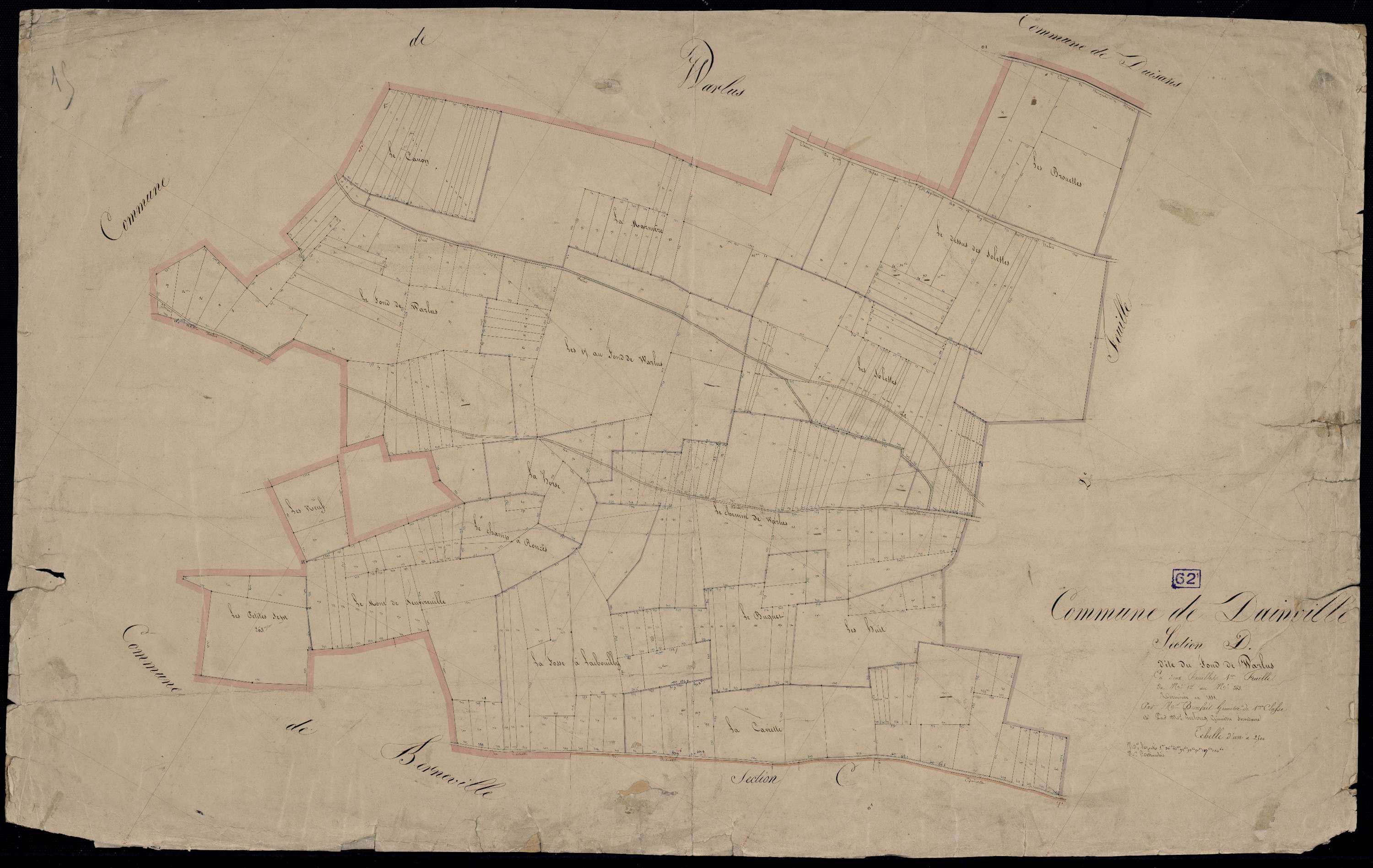 Dainville - Section D, 1re feuille