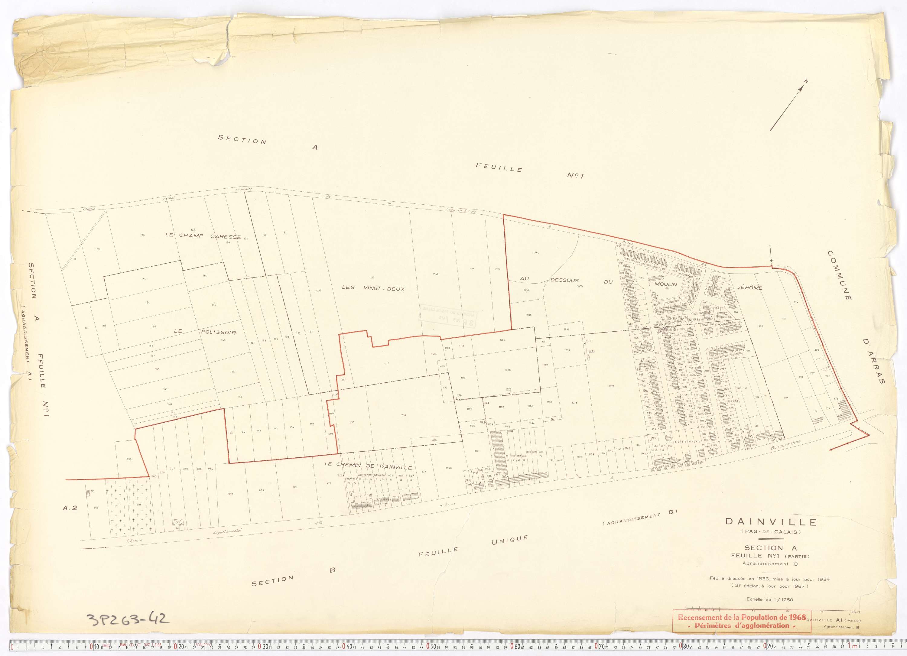 Dainville - Section A, feuille 1.