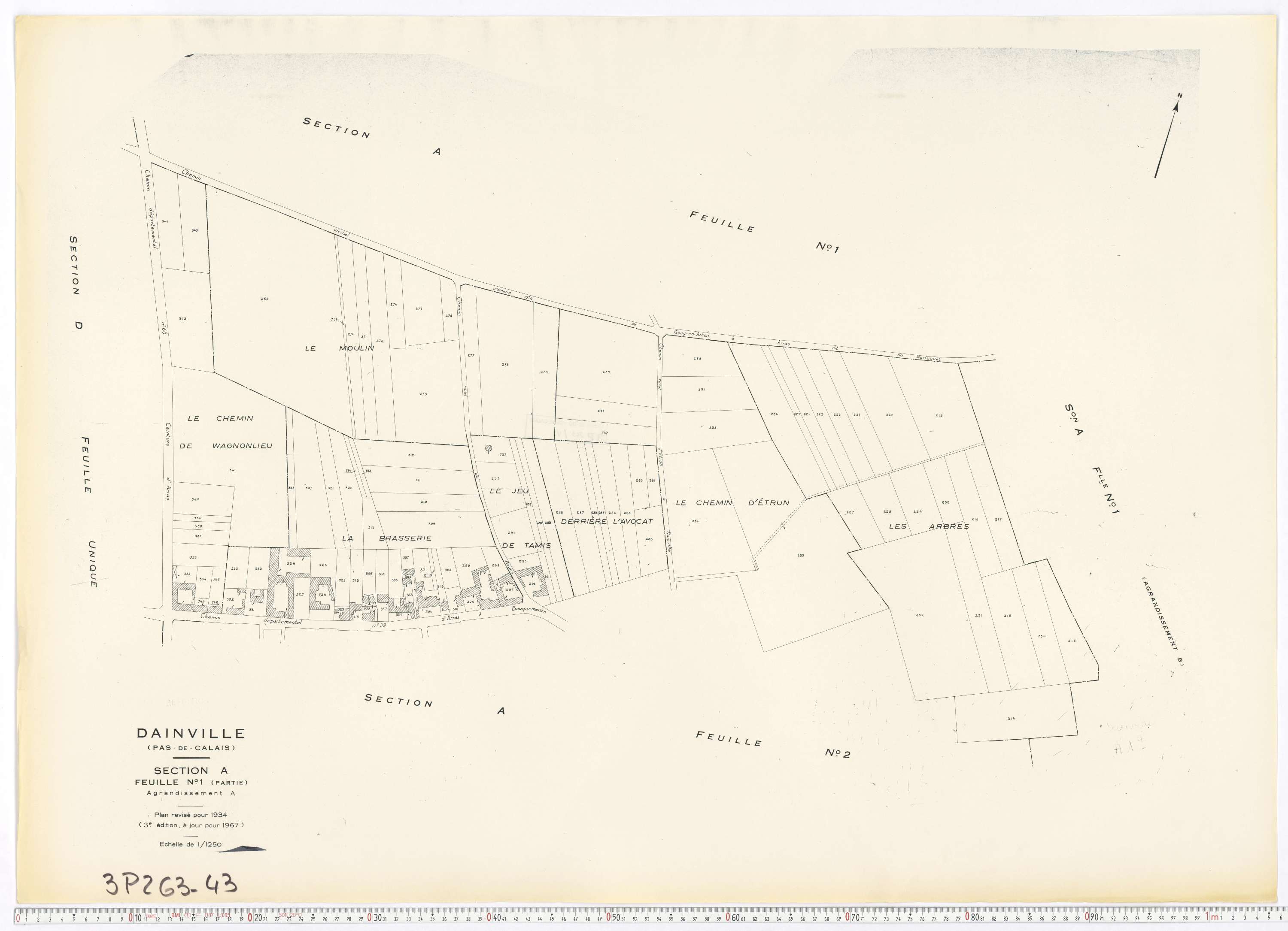 Dainville - Section A, feuille 1.