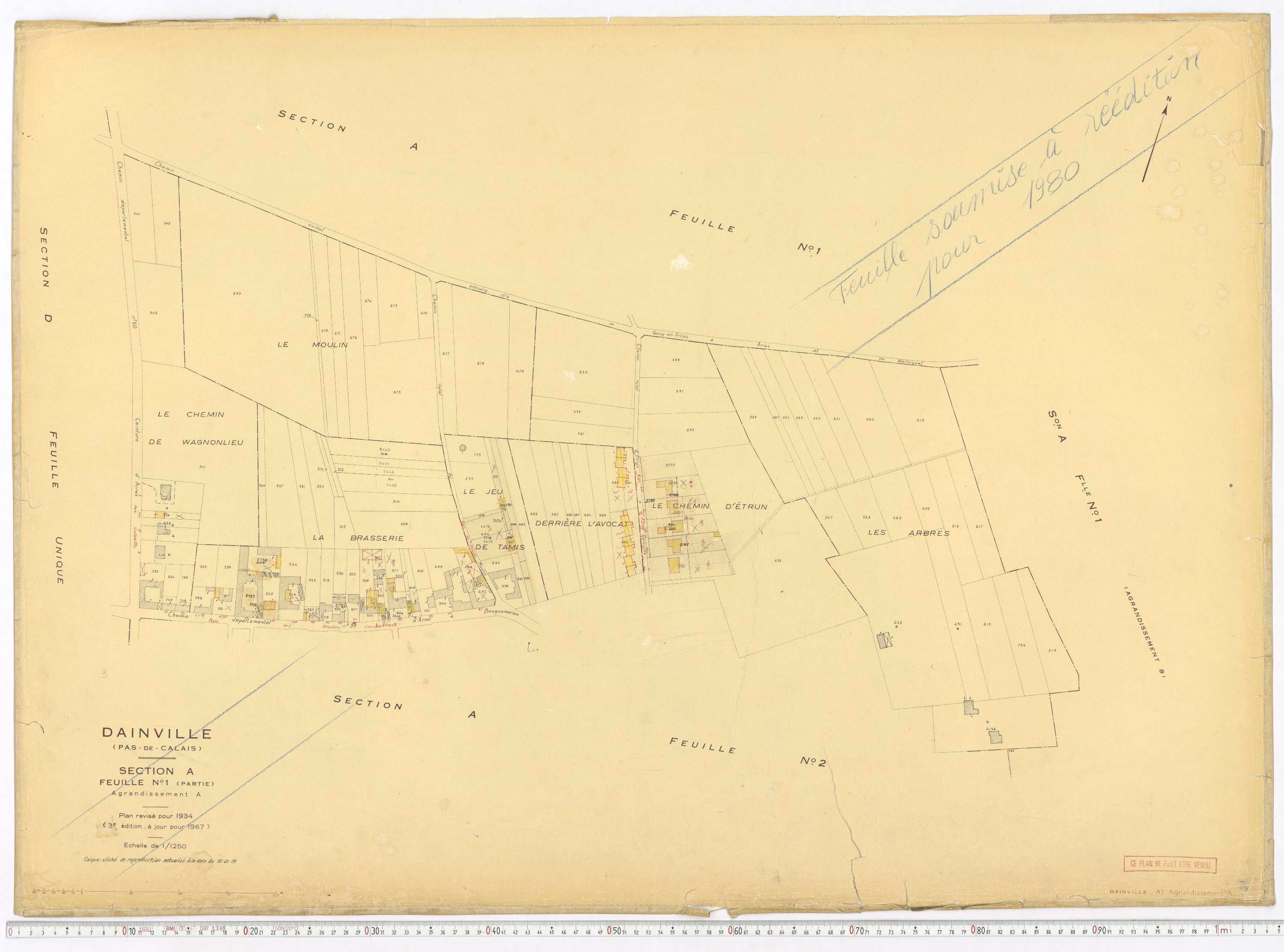 Dainville - Section A, feuille 1.