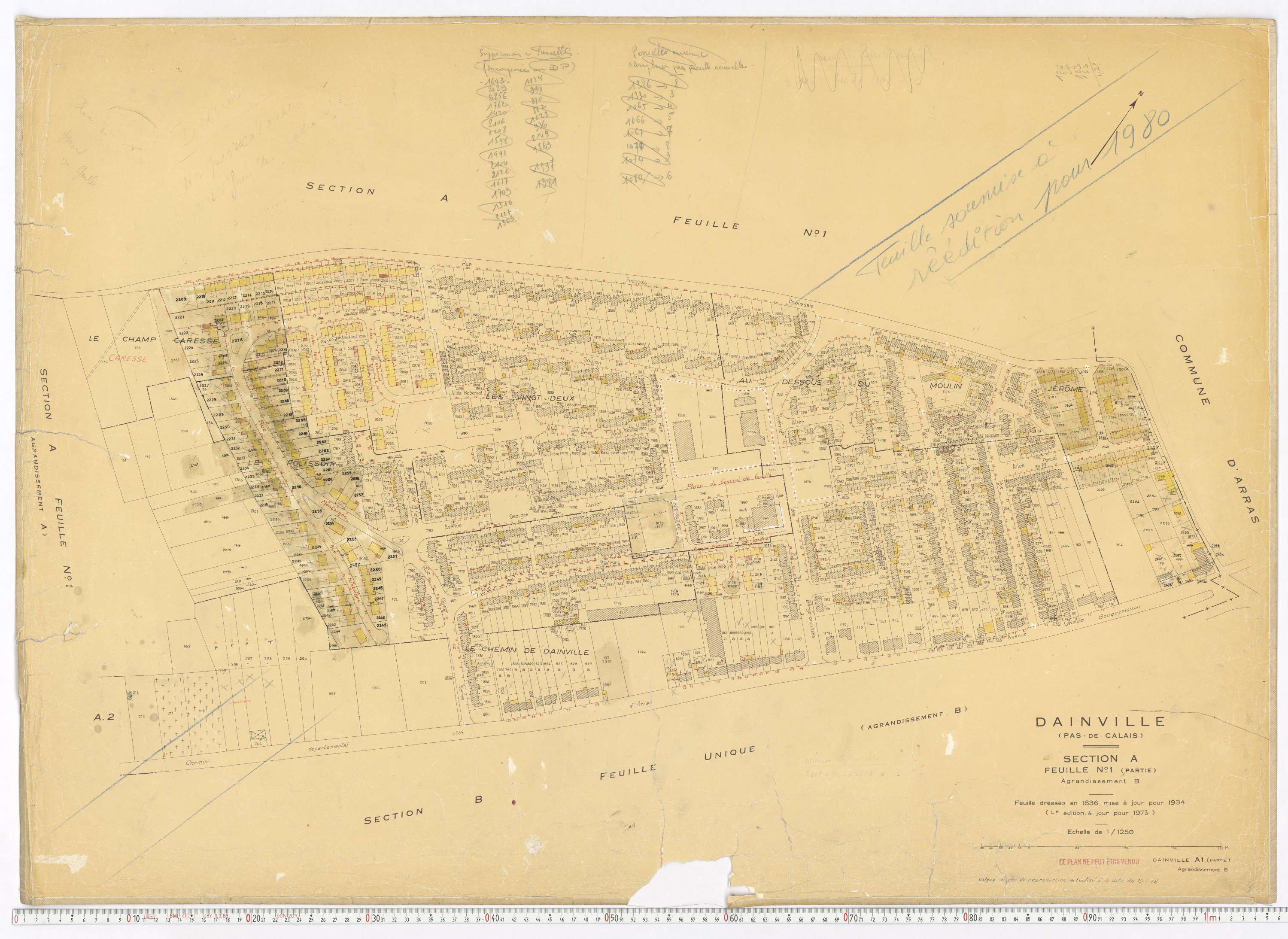 Dainville - Section A, feuille 1.
