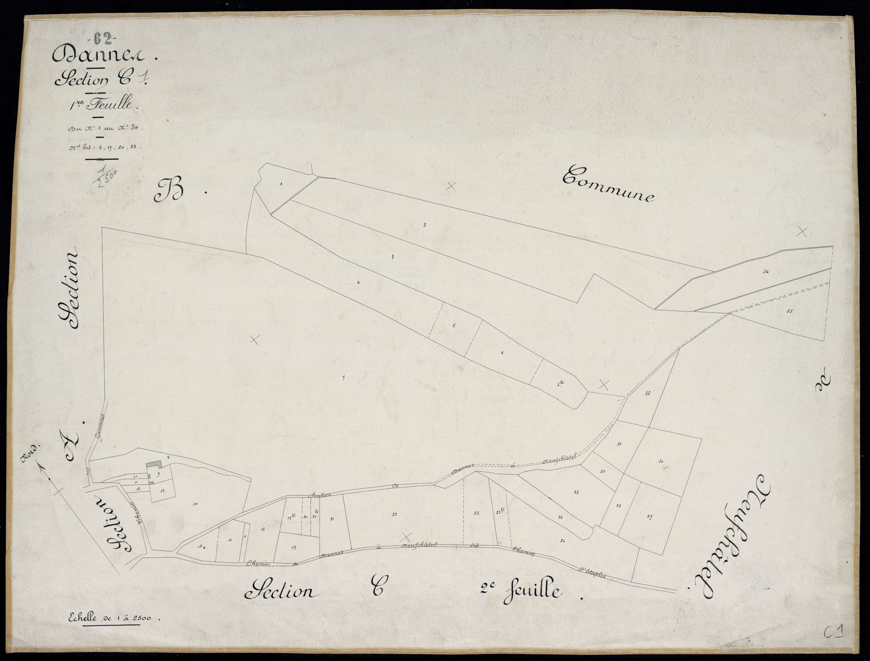 Dannes - Section C, 1re feuille