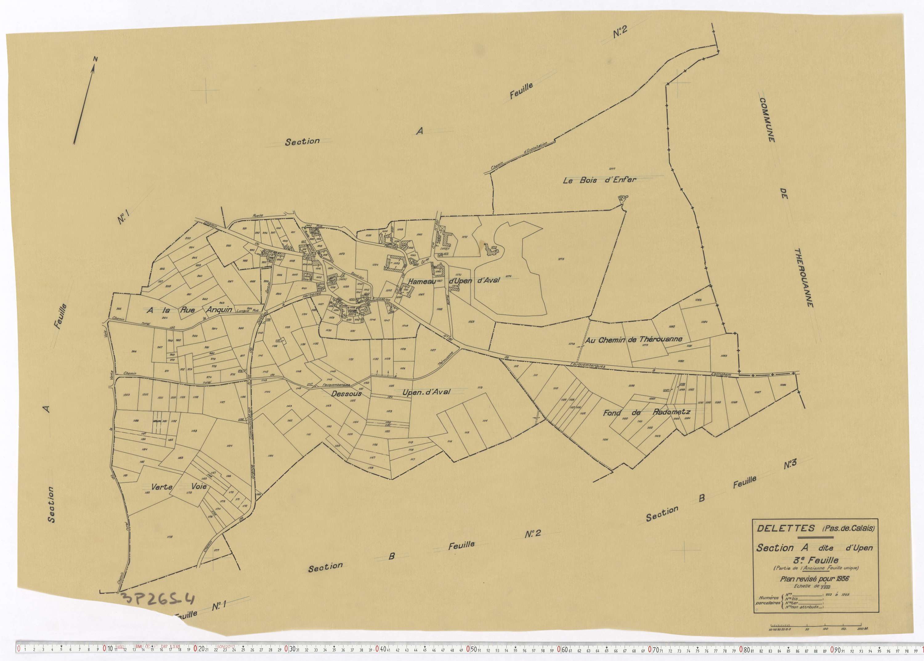 Delettes - Section A, feuille 3.