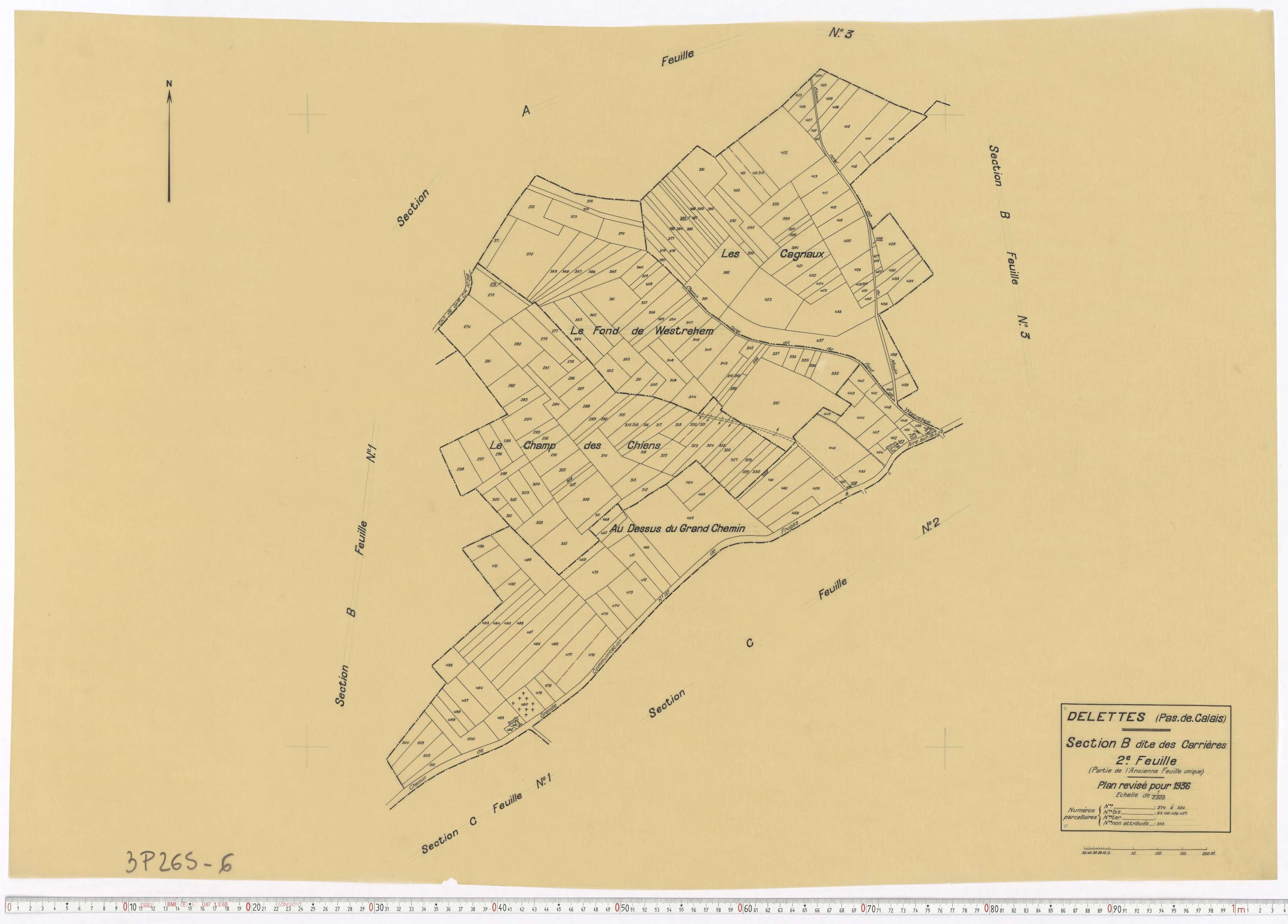 Delettes - Section B, feuille 2.