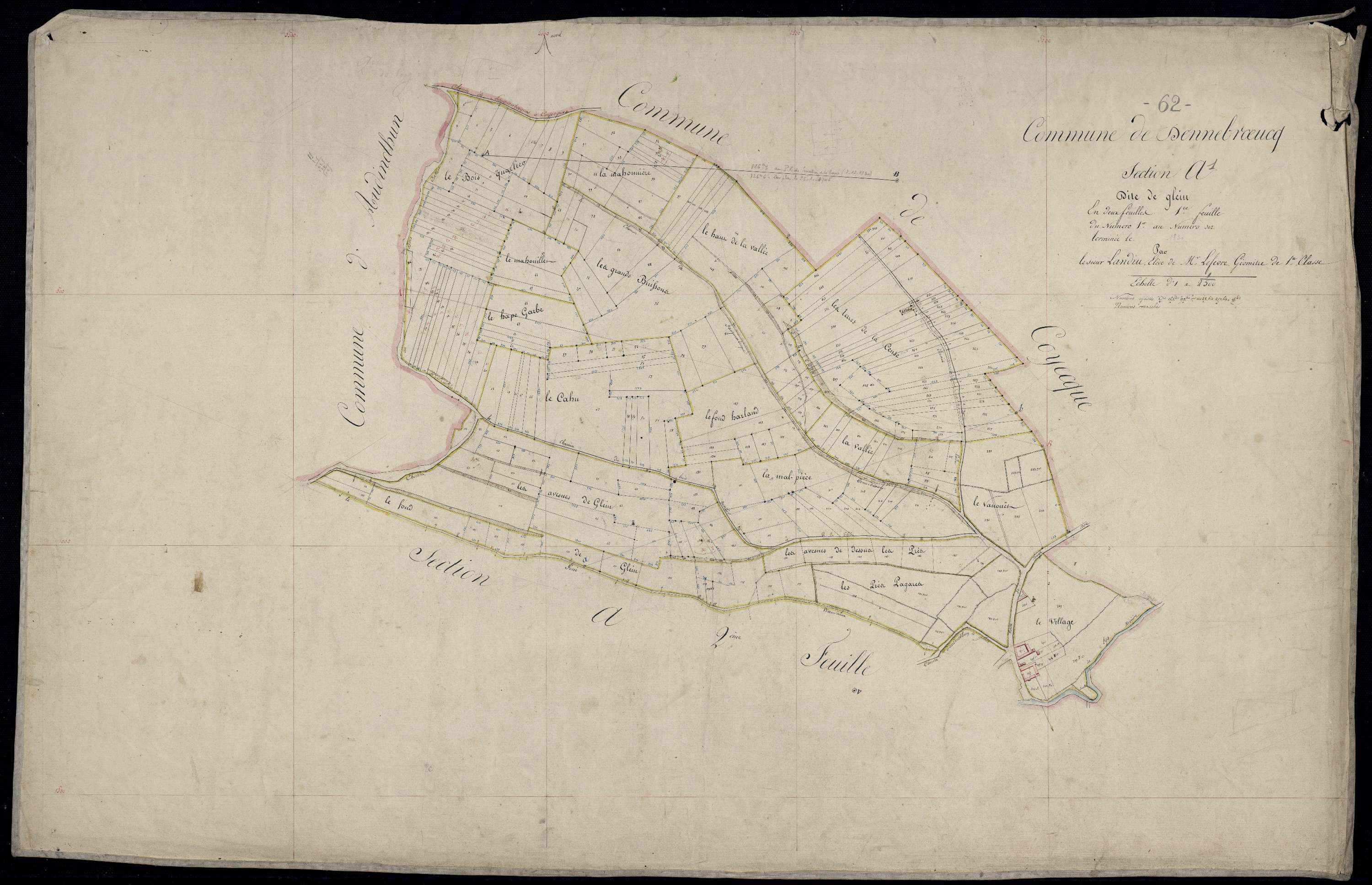 Dennebrœucq - Section A, 1re feuille