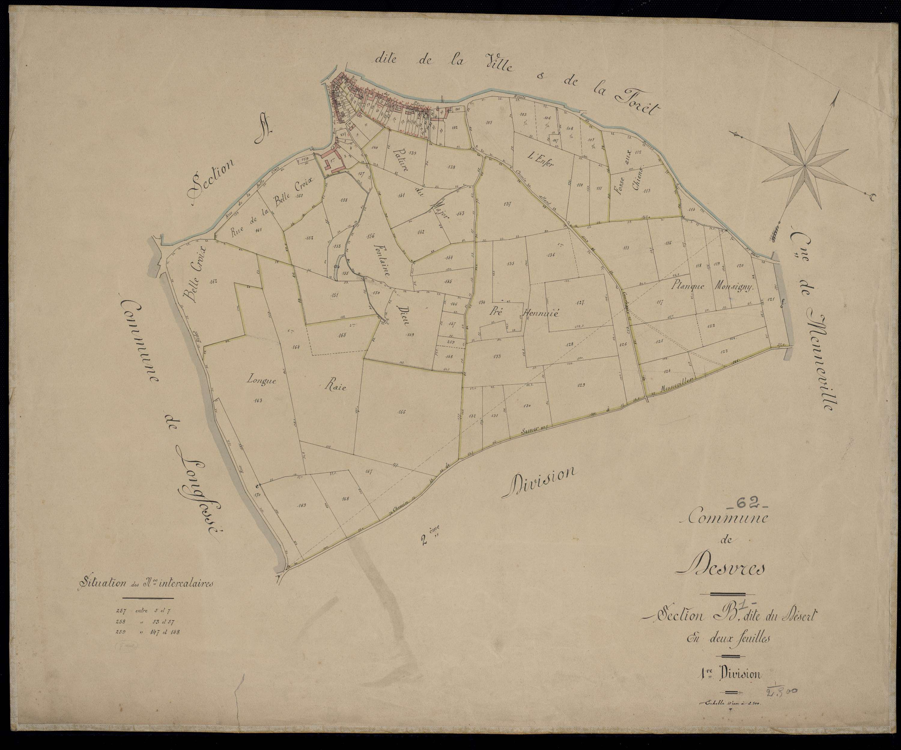 Desvres - Section B, 1re feuille