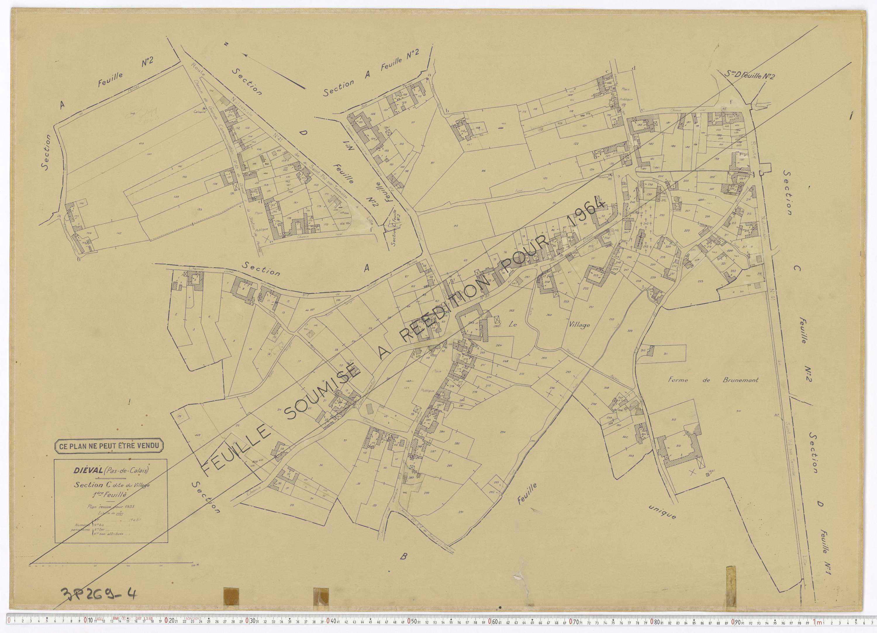 Diéval - Section C, feuille 1.