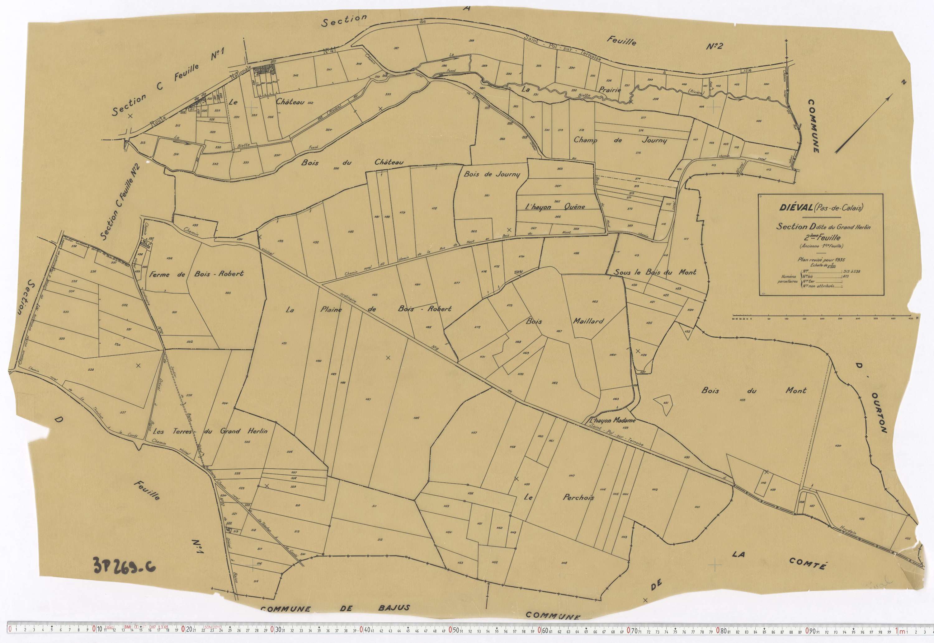 Diéval - Section D, feuille 2.