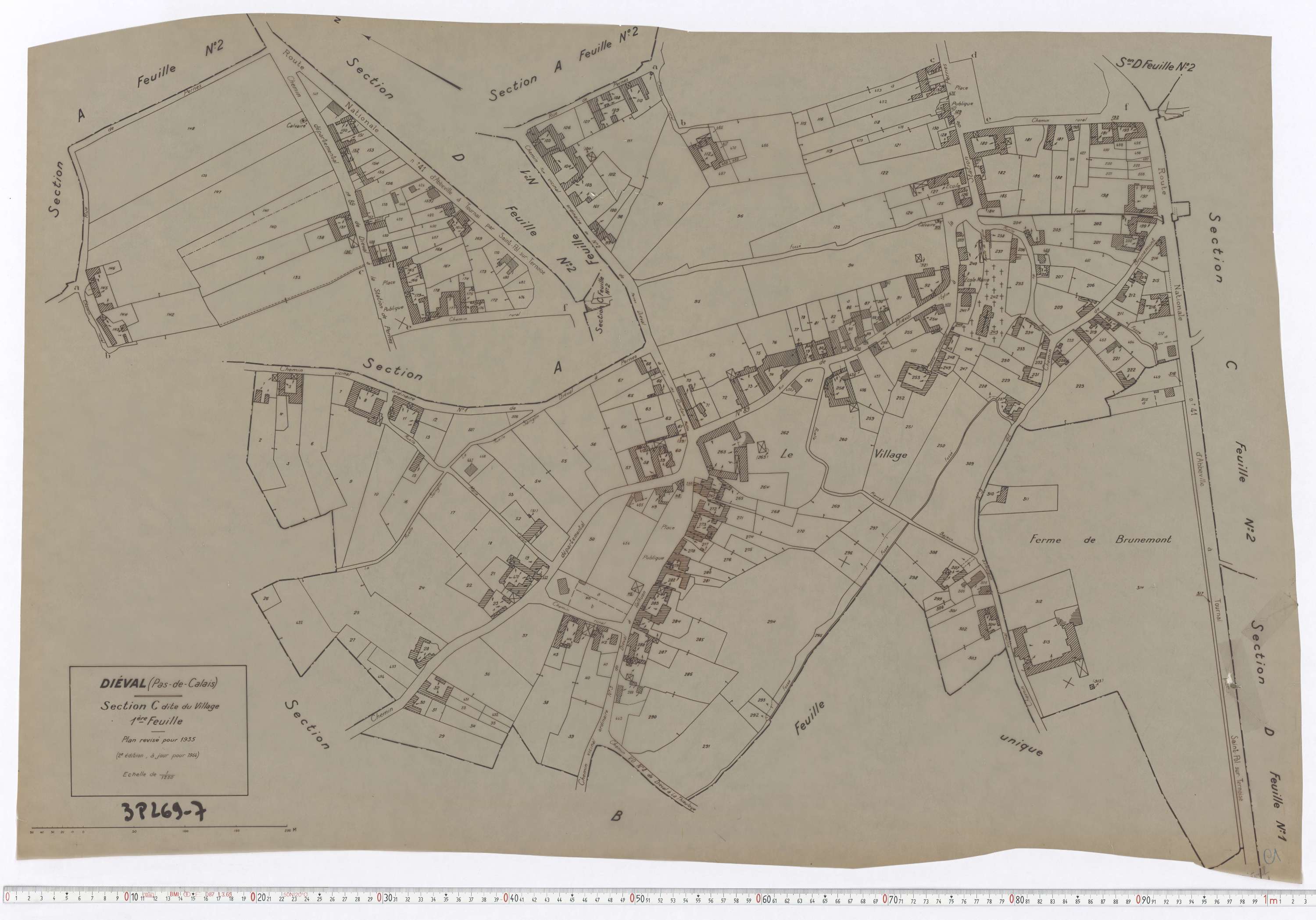 Diéval - Section C, feuille 1.