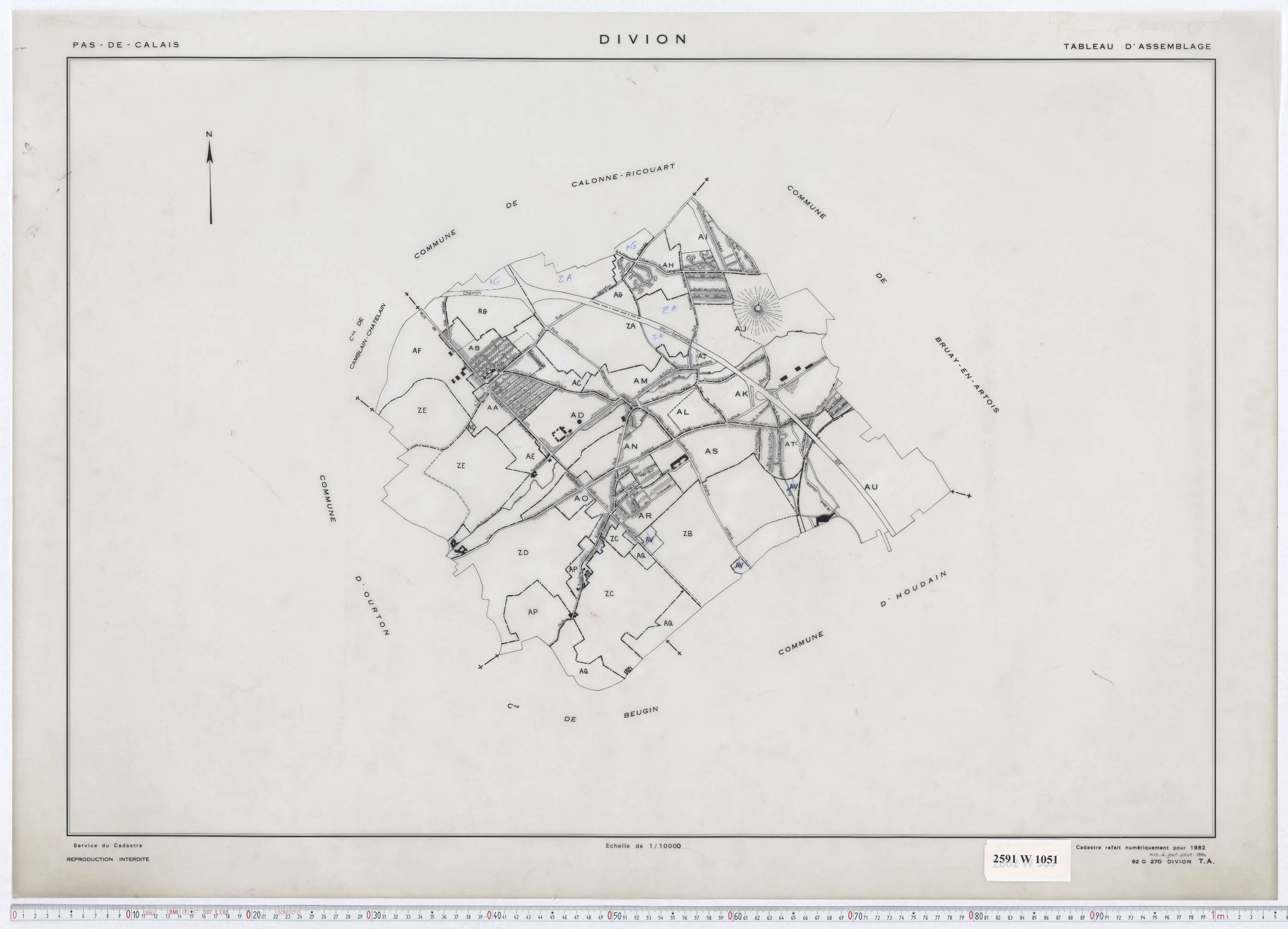 Divion - Tableau d'assemblage.