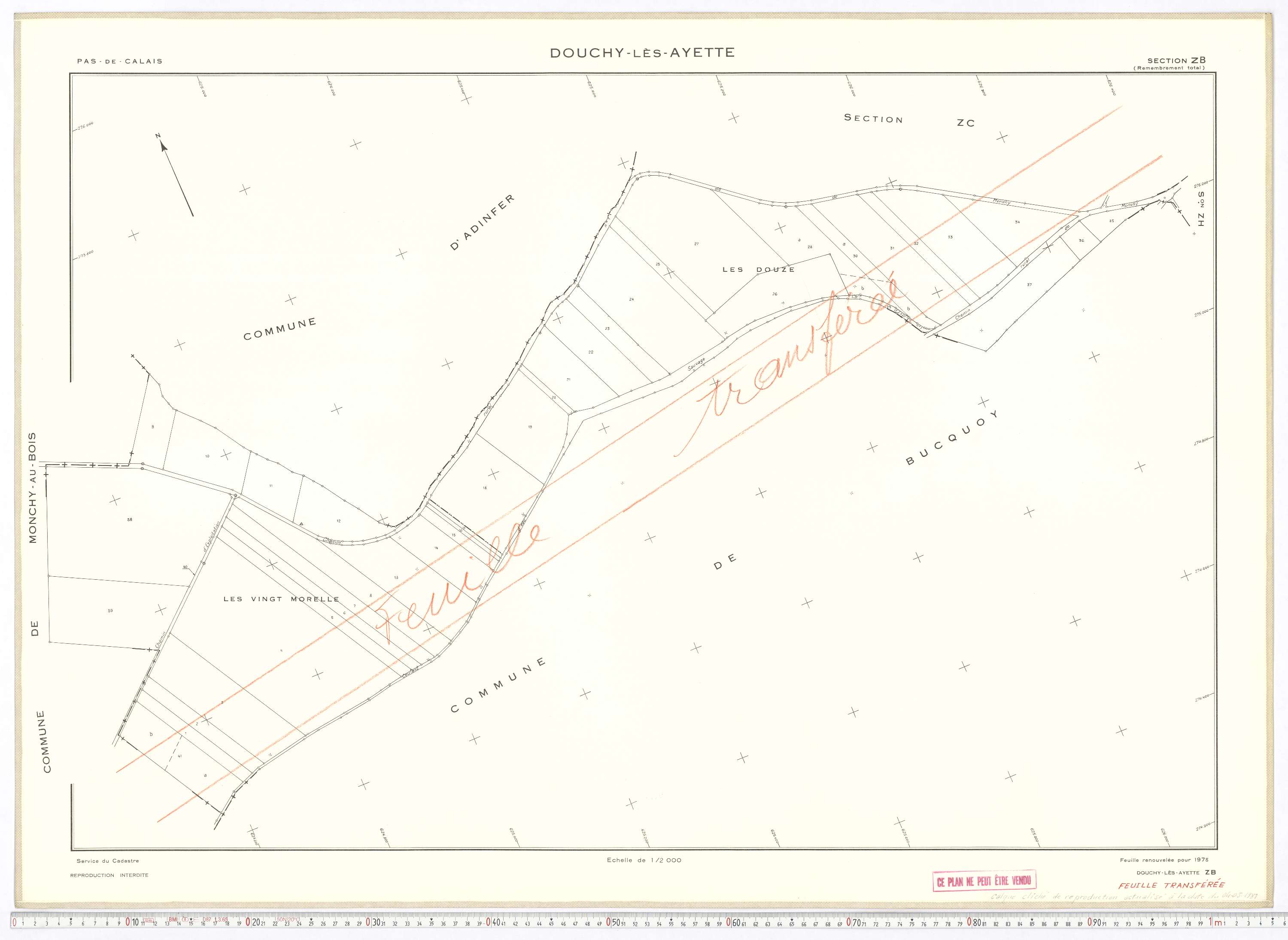Douchy-lès-Ayette - Section ZB.